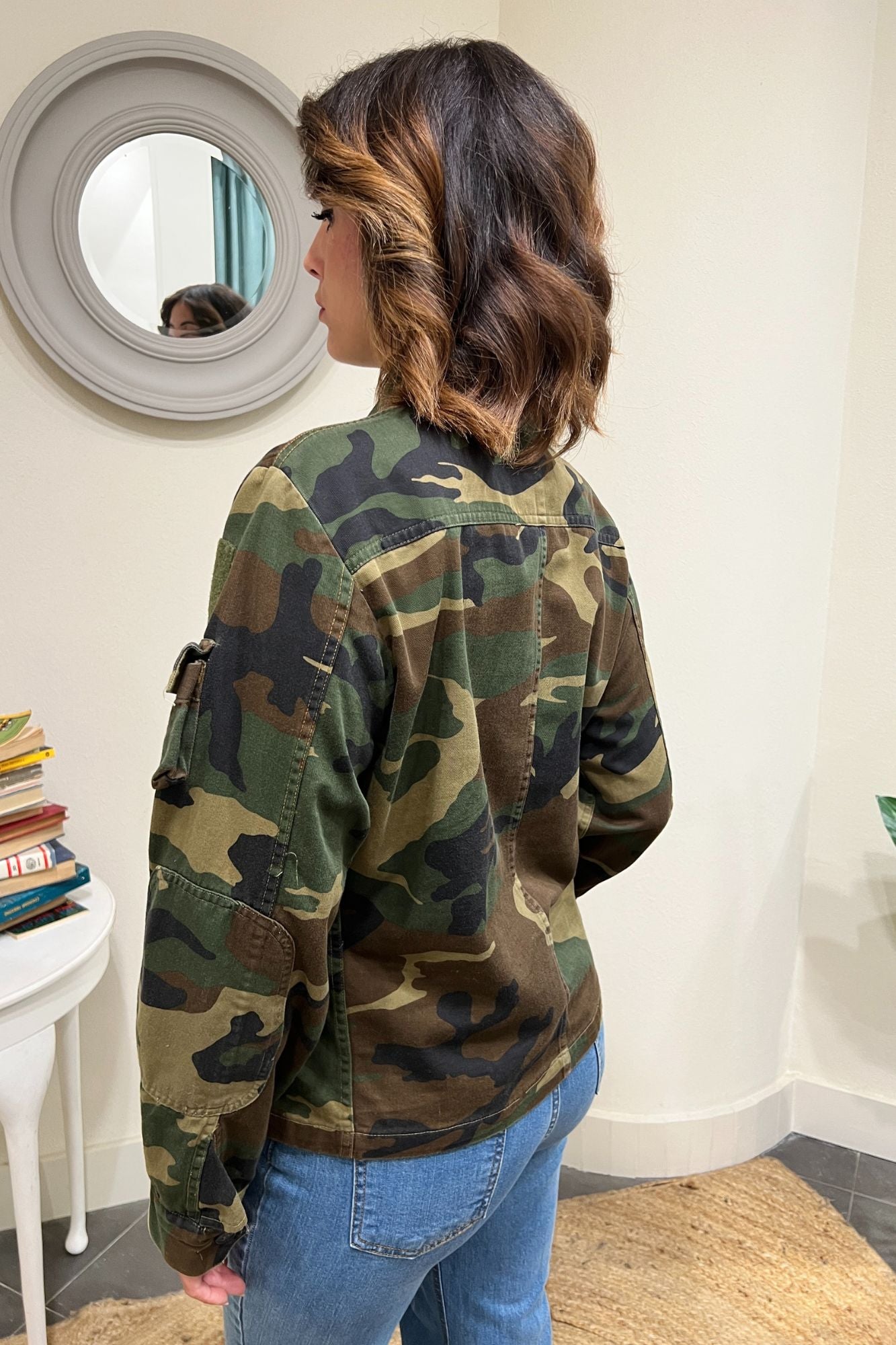 SUSY MIX Giacca camouflace con fiori Susy mix Verde