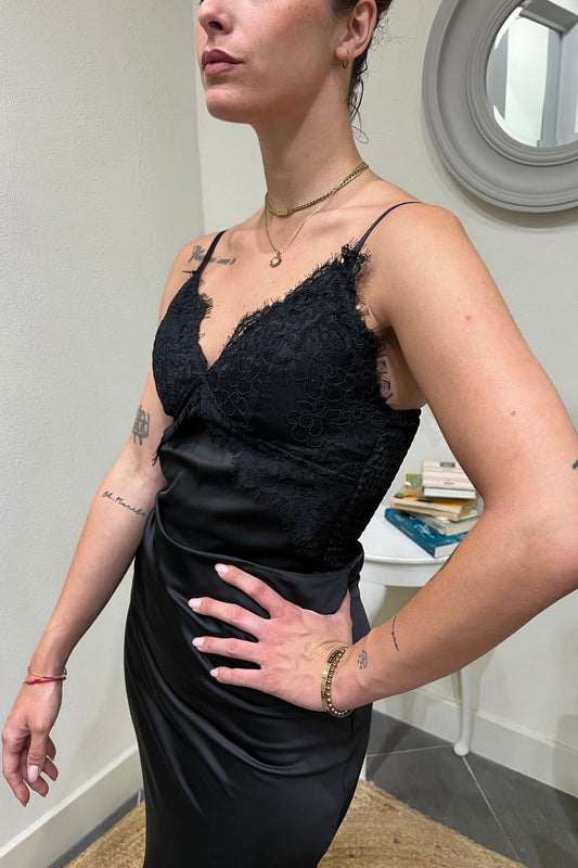 Bustino con profili in pizzo Susy mix