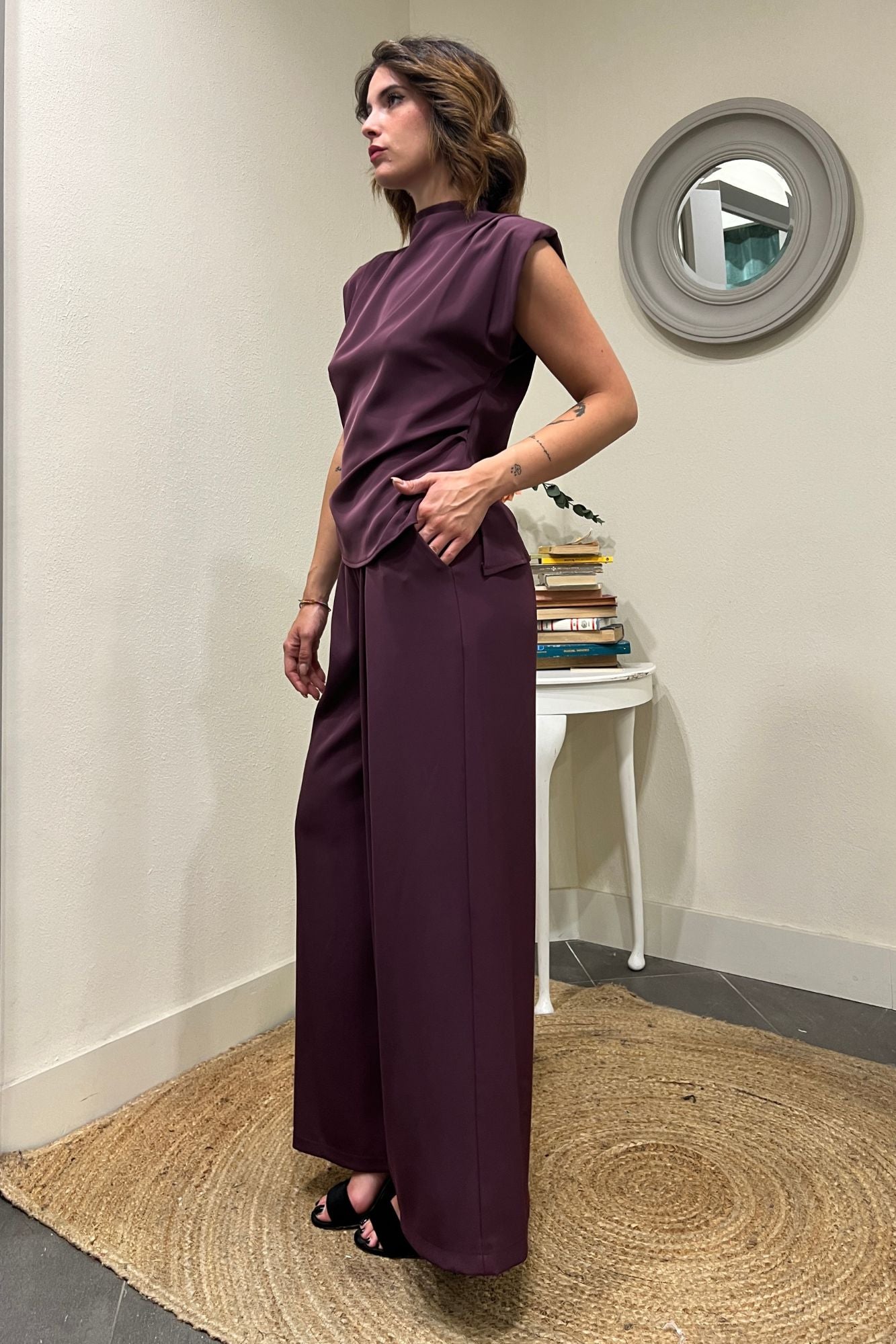 SUSY MIX Completo blusa e pantalone Susy Mix Vino