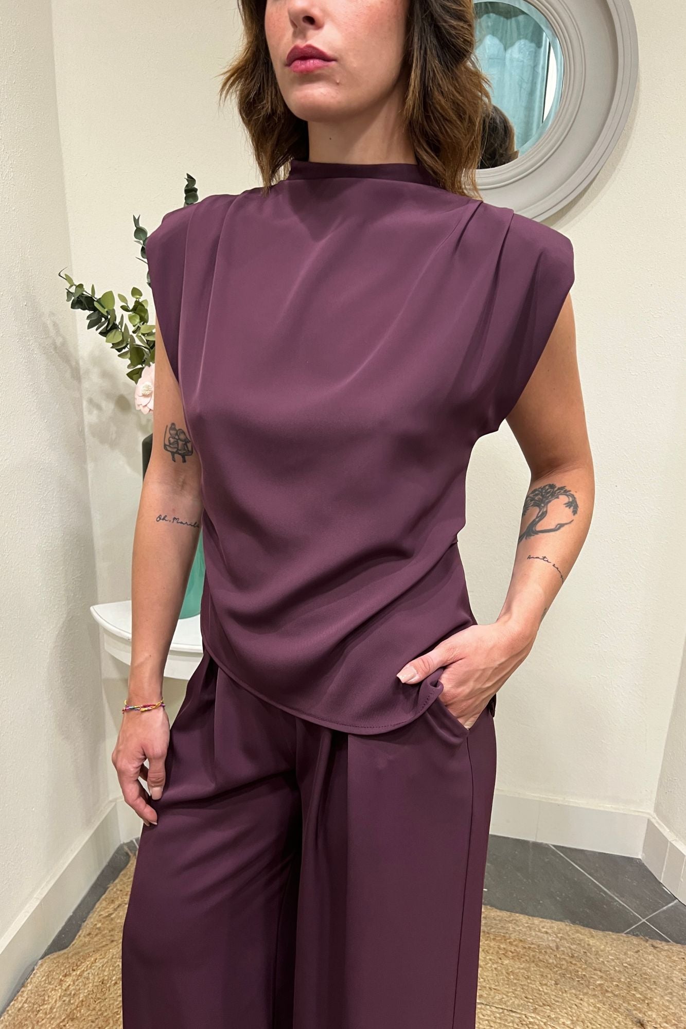 SUSY MIX Completo blusa e pantalone Susy Mix Vino
