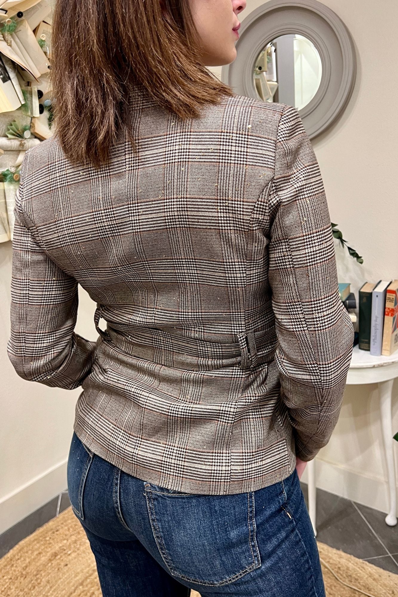 Giacca doppio petto con cinta Susy