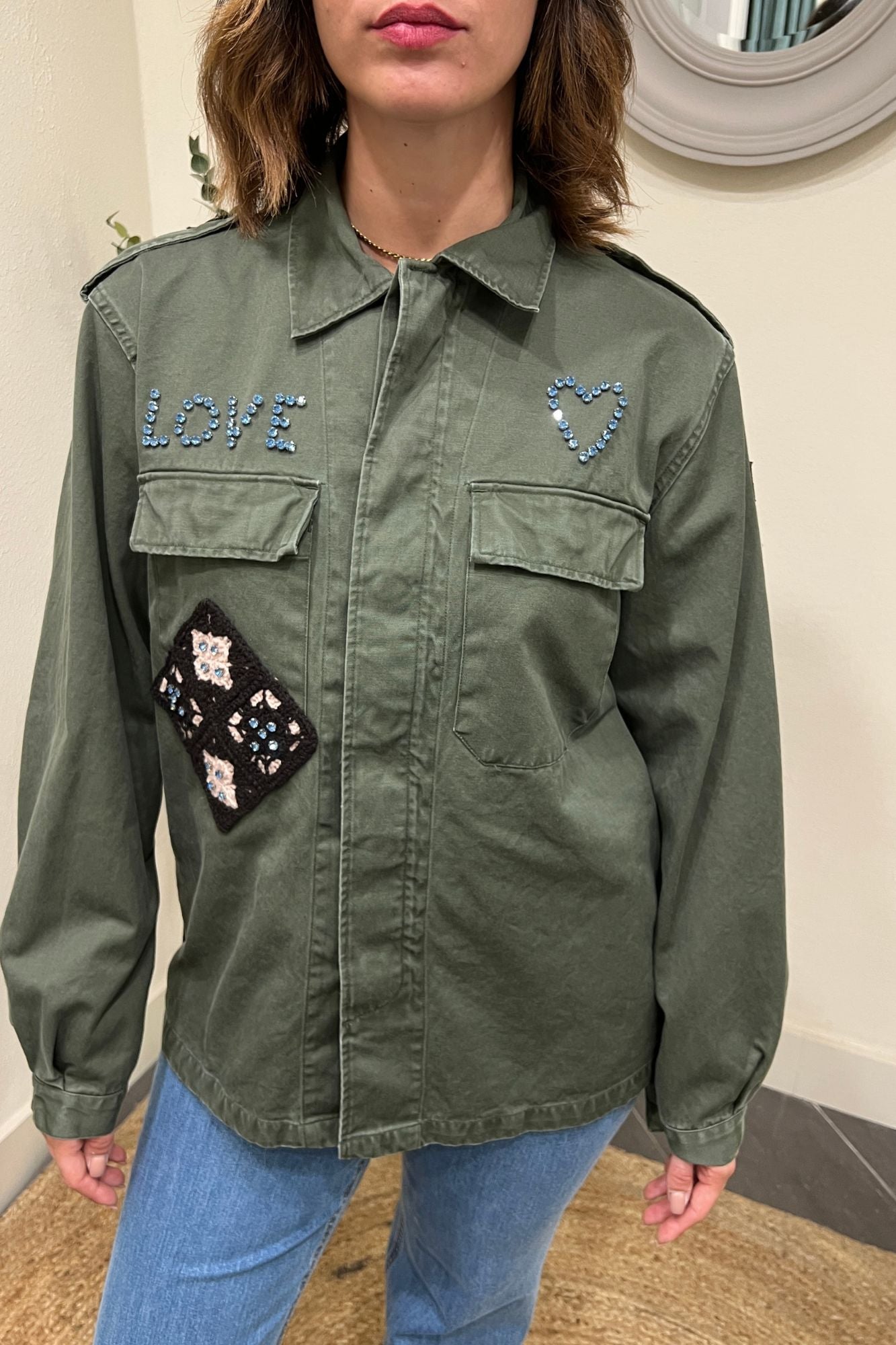 Giacca camuflage con applicazioni Susy Mix