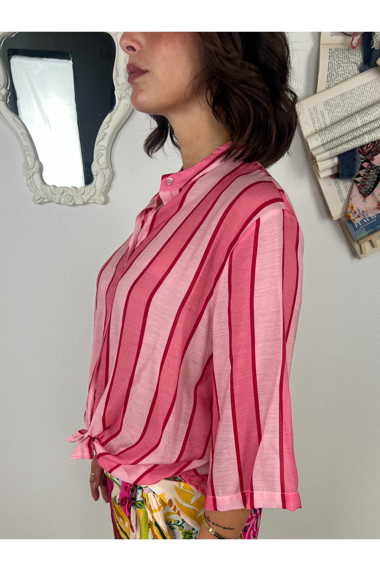 DIXIE Camicia rigata Dixie Rosa