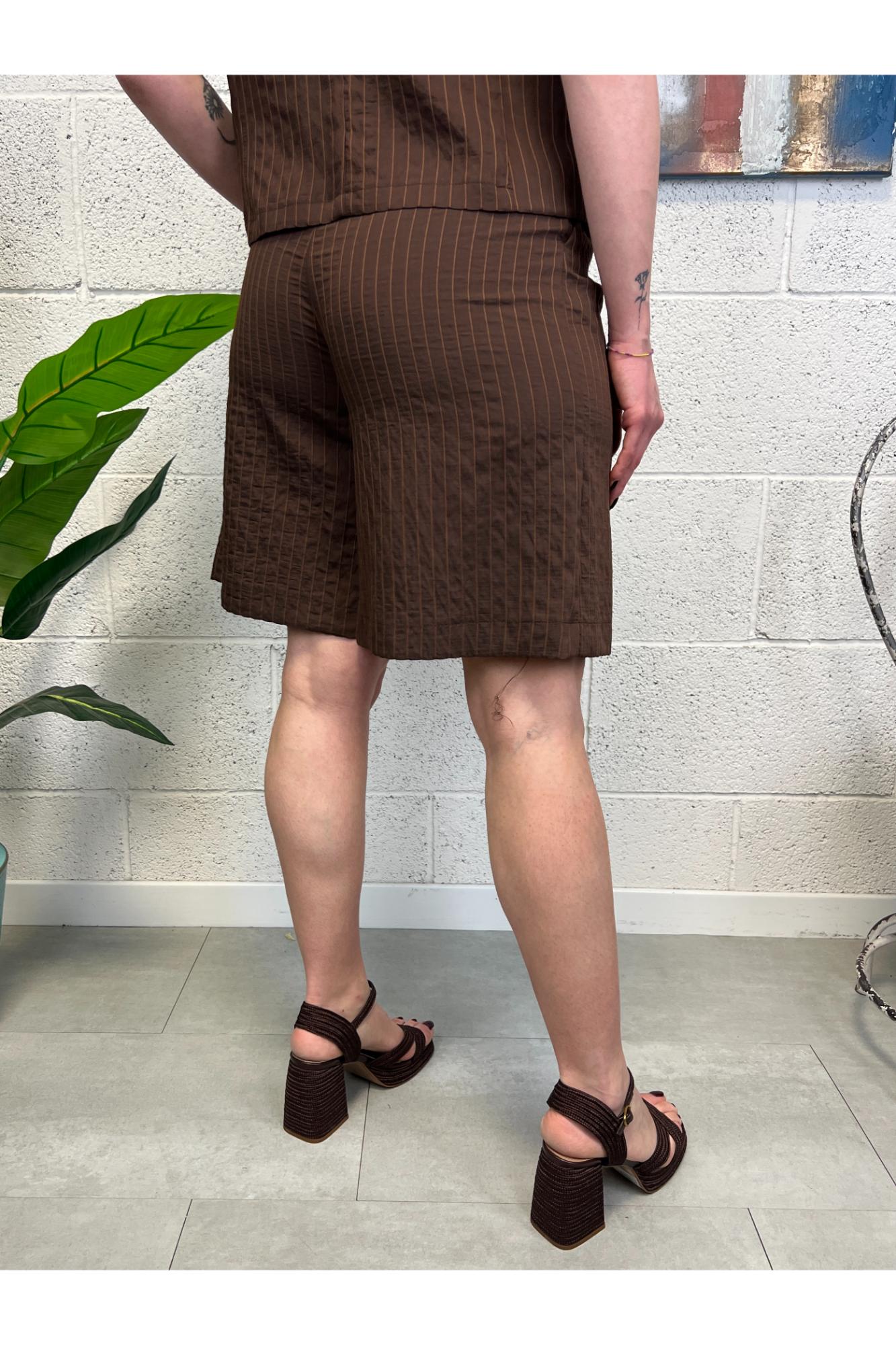 DIXIE Bermuda gessato Dixie Cioccolato