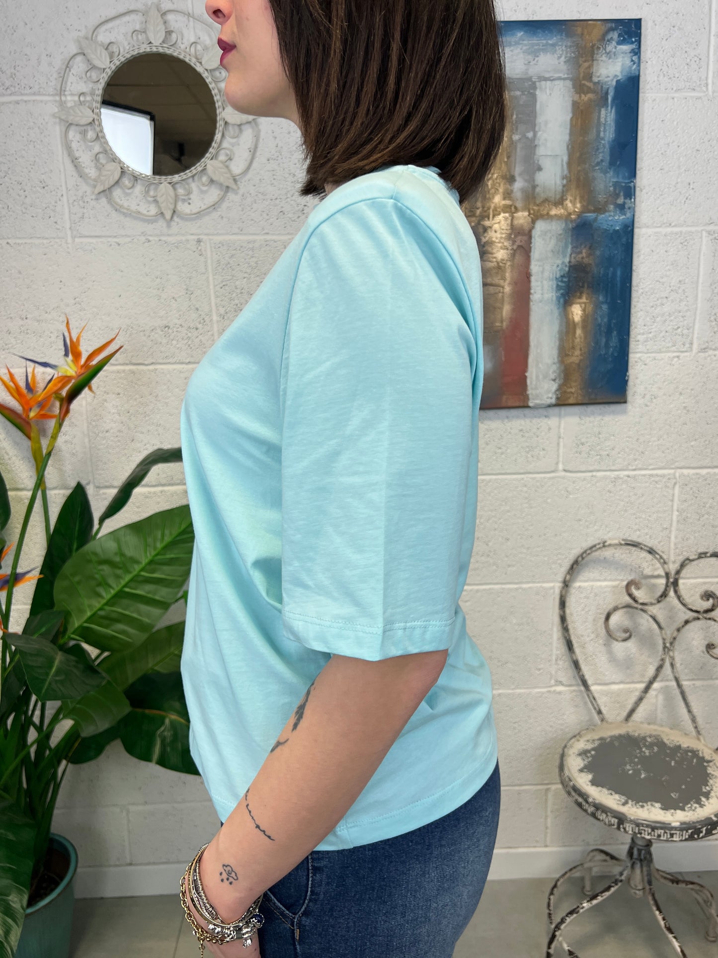 DIXIE T- shirt base Dixie Azzuro