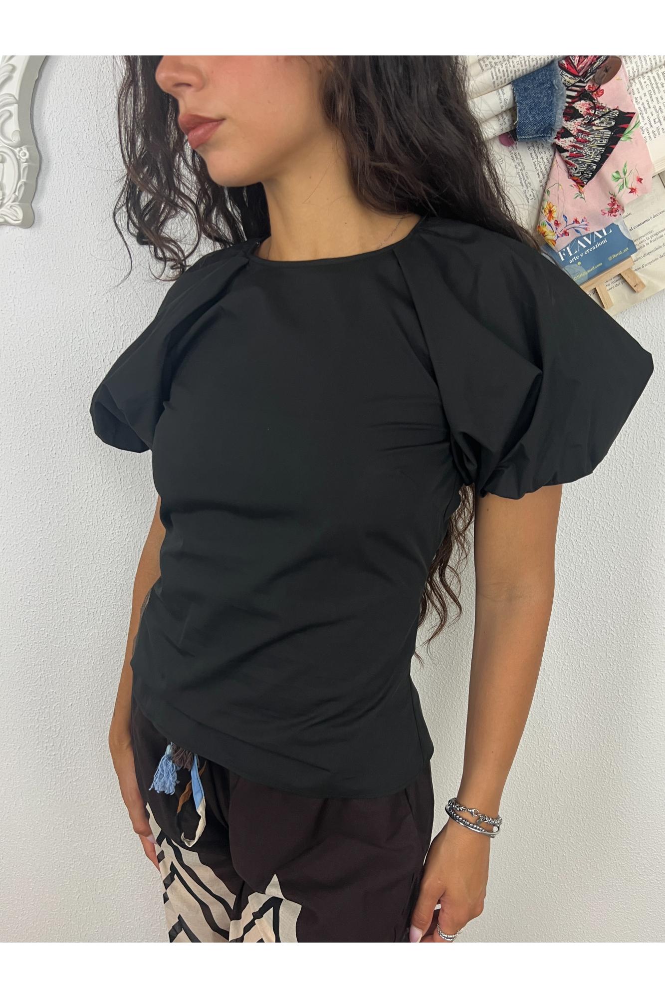 IMPERIAL T-shirt con manica a palloncino Imperial Nero