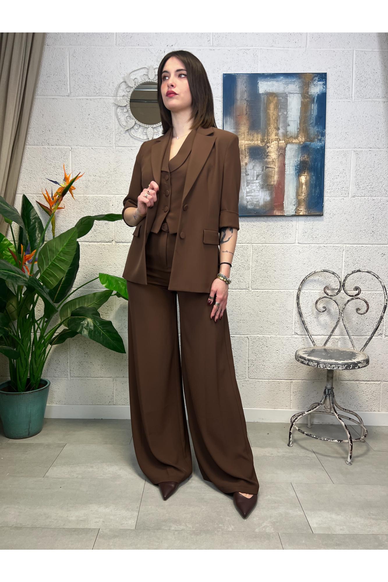 IMPERIAL Pantalone palazzo Imperial Cacao