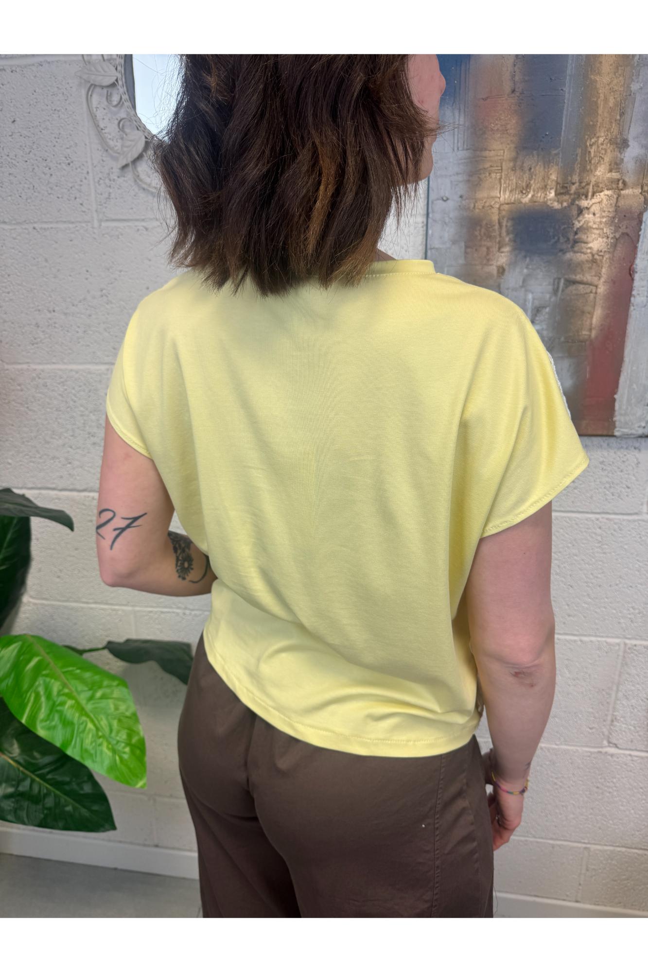 METOO Maglia con pizzo Metoo Giallo
