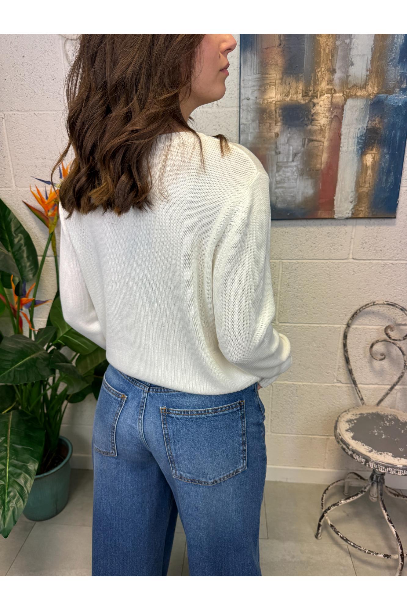 METOO maglione base Metoo Bianco