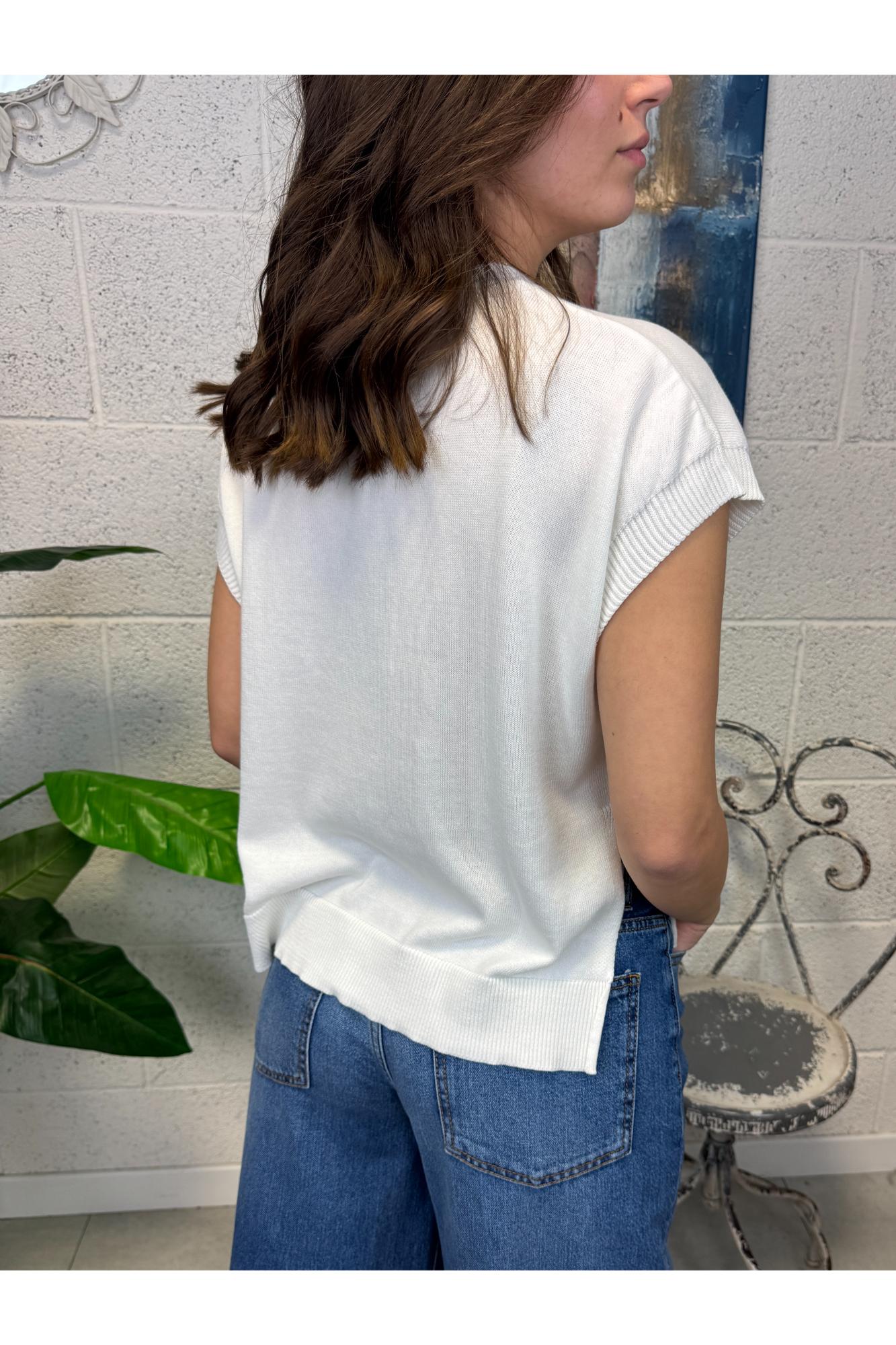 METOO Gilet con spacchetti Metoo Burro