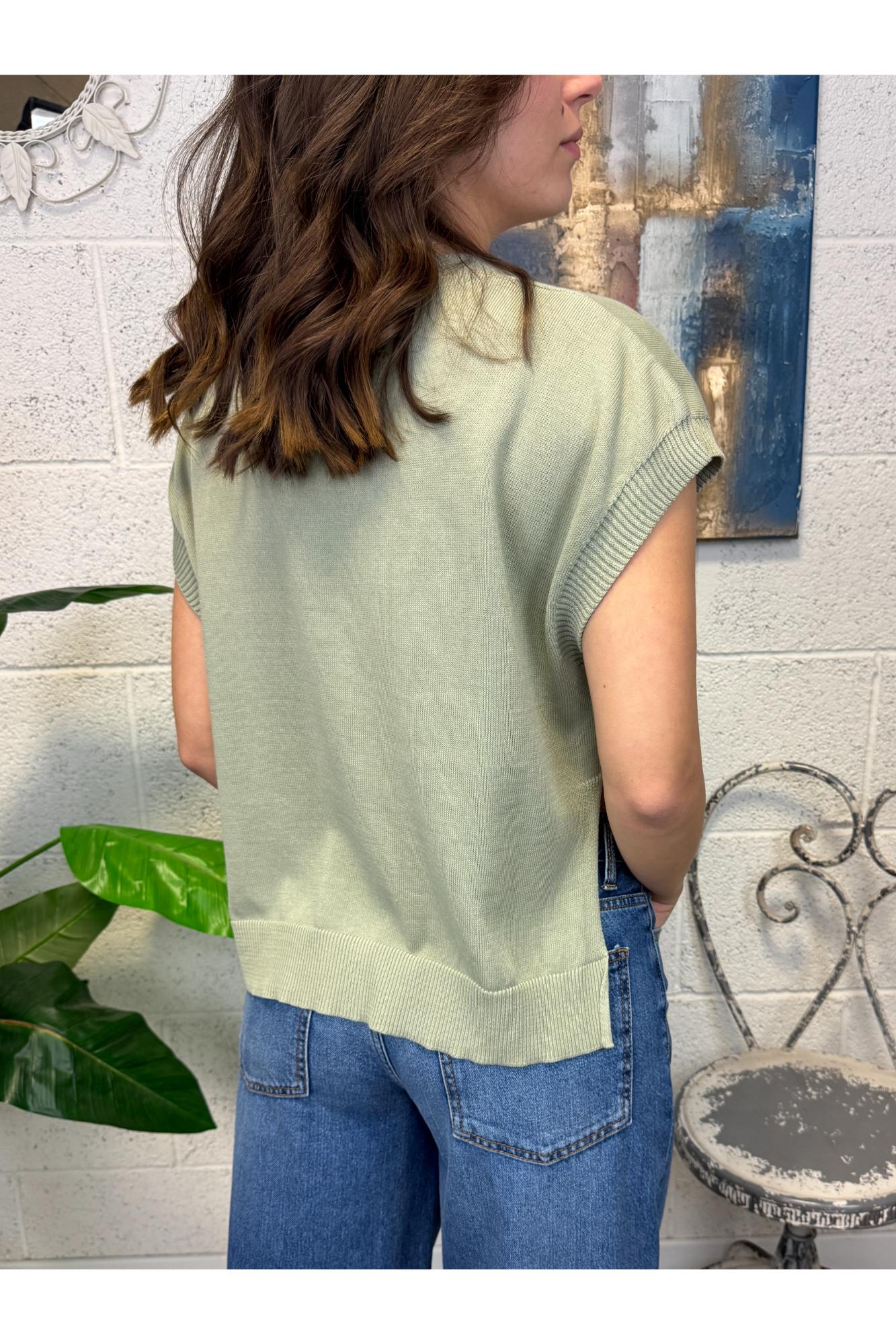 METOO Gilet con spacchetti Metoo Verde