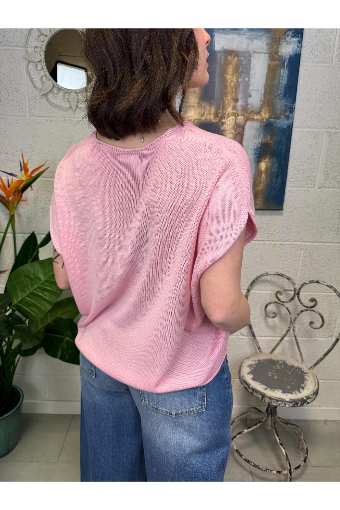 METOO Gilet over Metoo Rosa