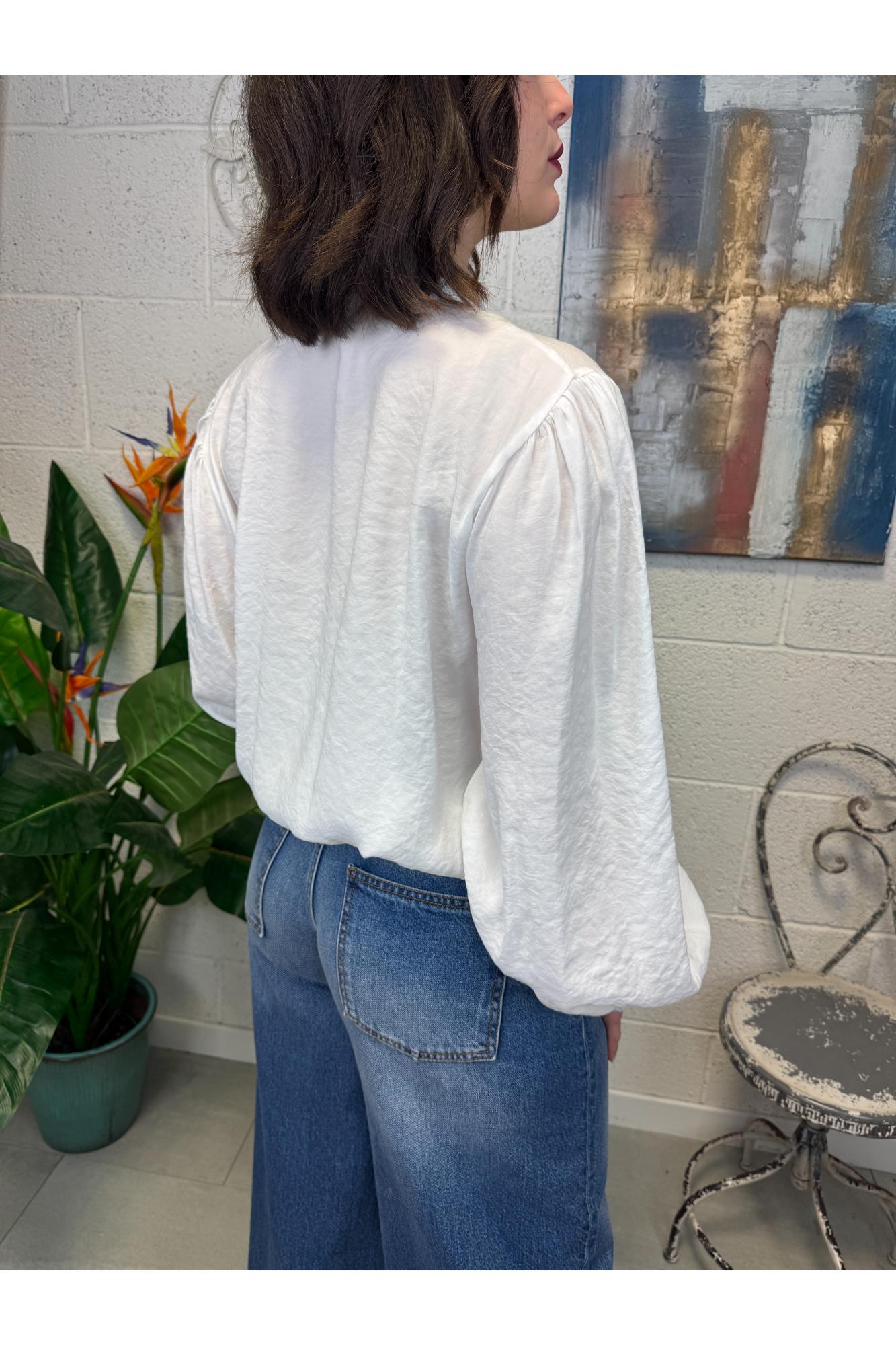 METOO Camicia con fiocco Metoo Bianco