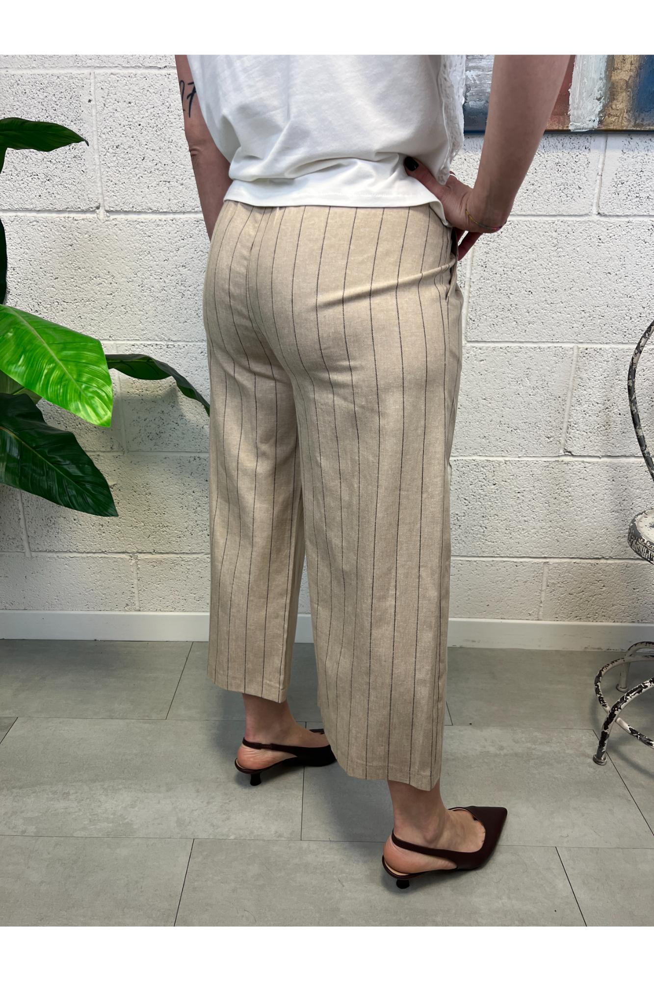 METOO Pantalone corto gessato Metoo Sabbia