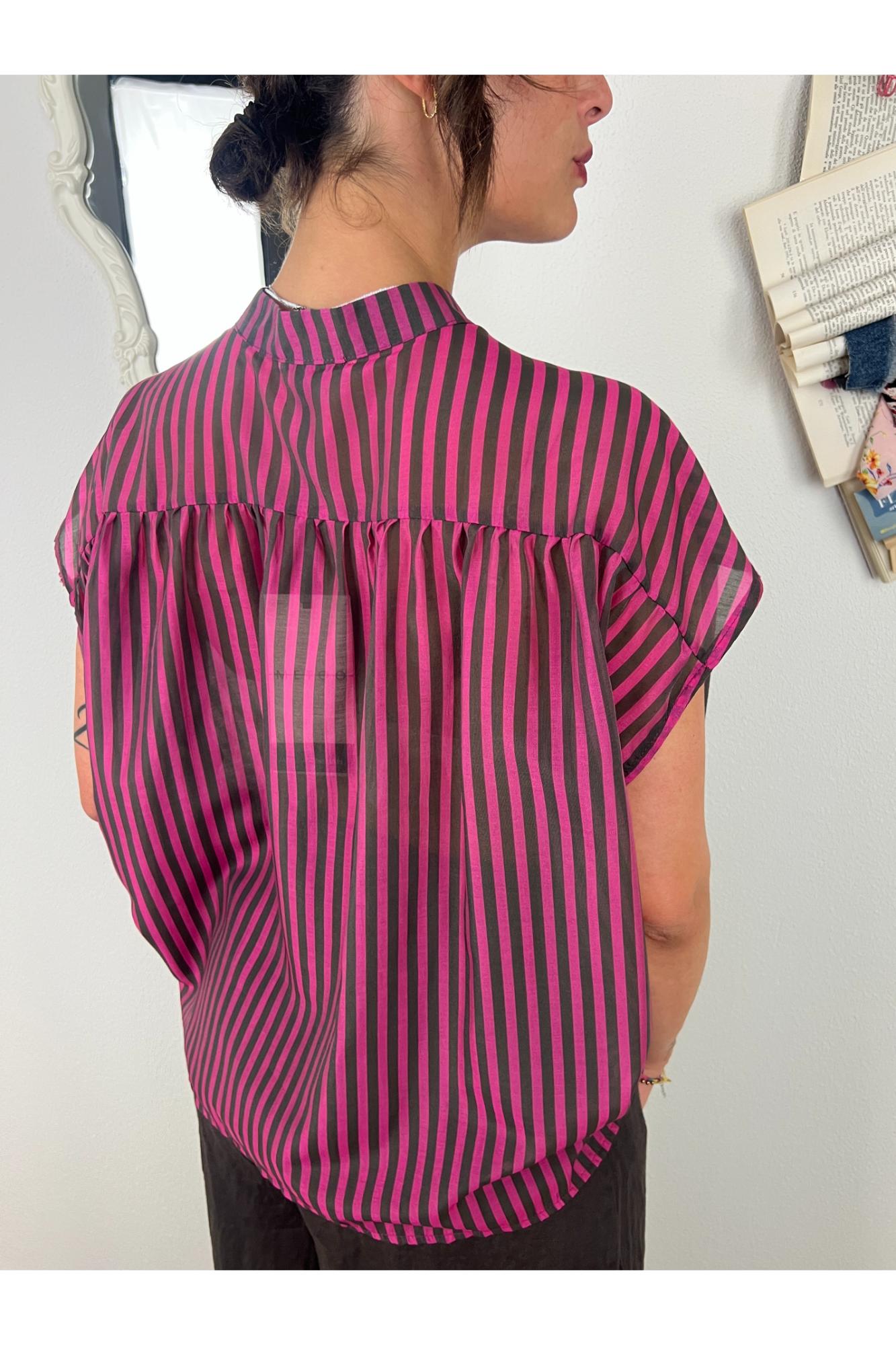 METOO Camicia rigata Metoo Fuxia