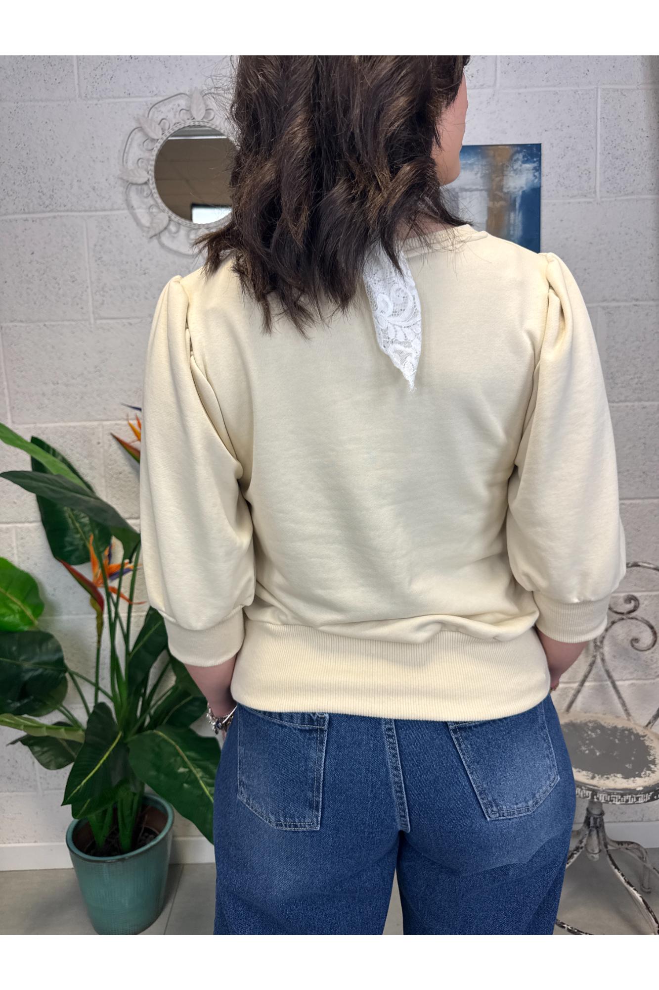 MOTEL Felpa con foulard Motel Burro