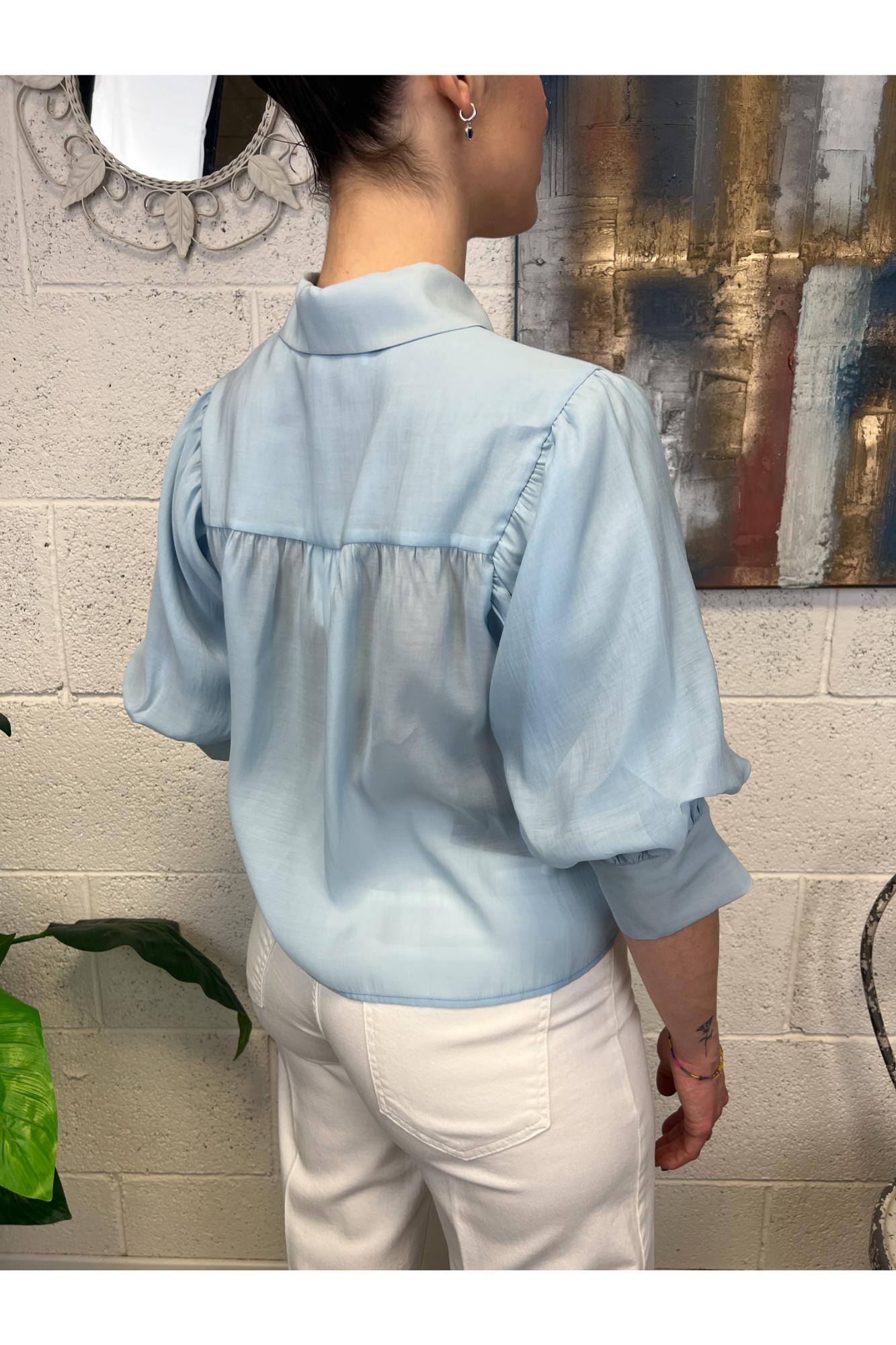 MOTEL Camicia con manica a palloncino Motel Cielo