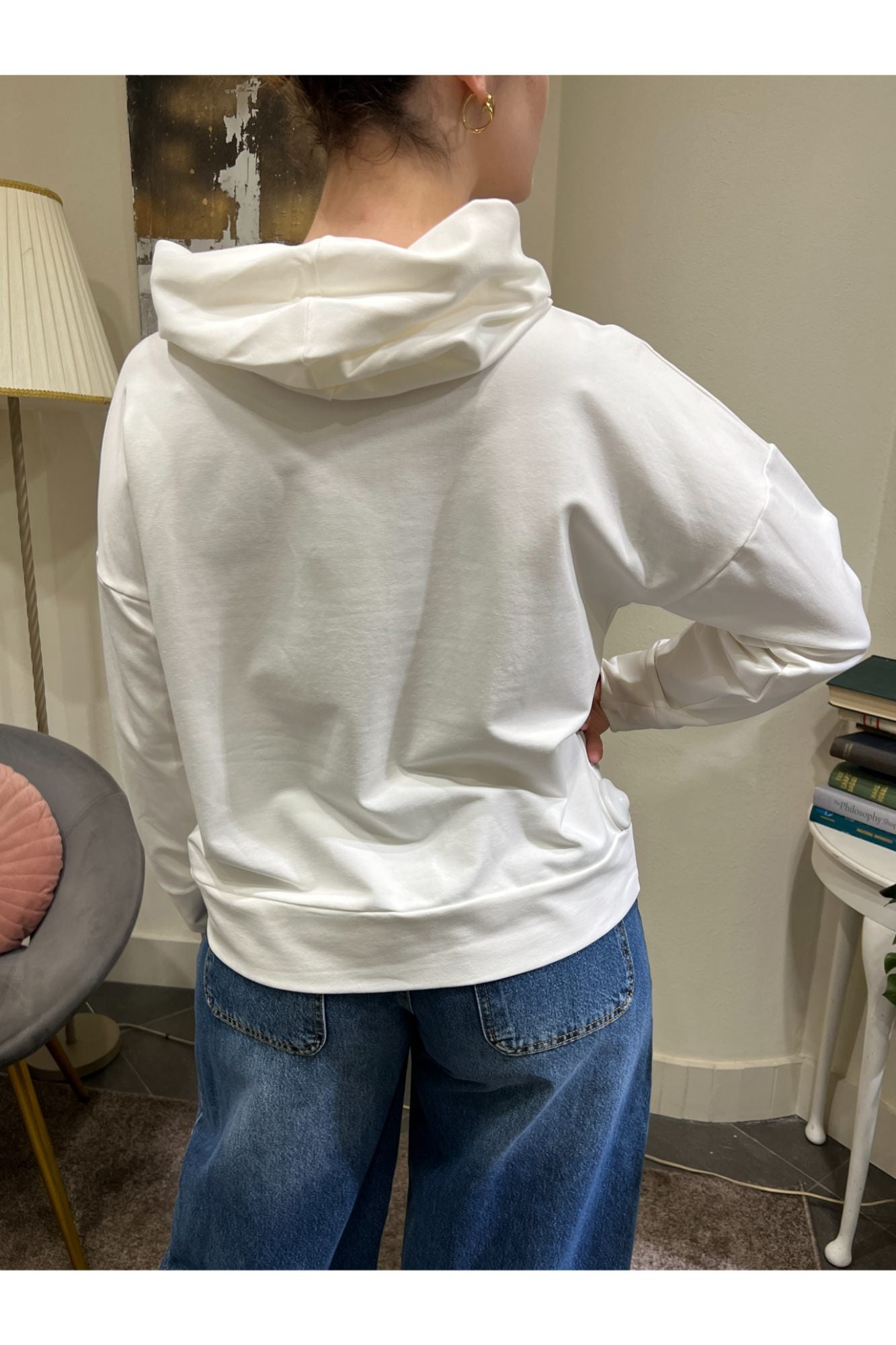 SUSY MIX Felpa con cappuccio Susy mix Panna