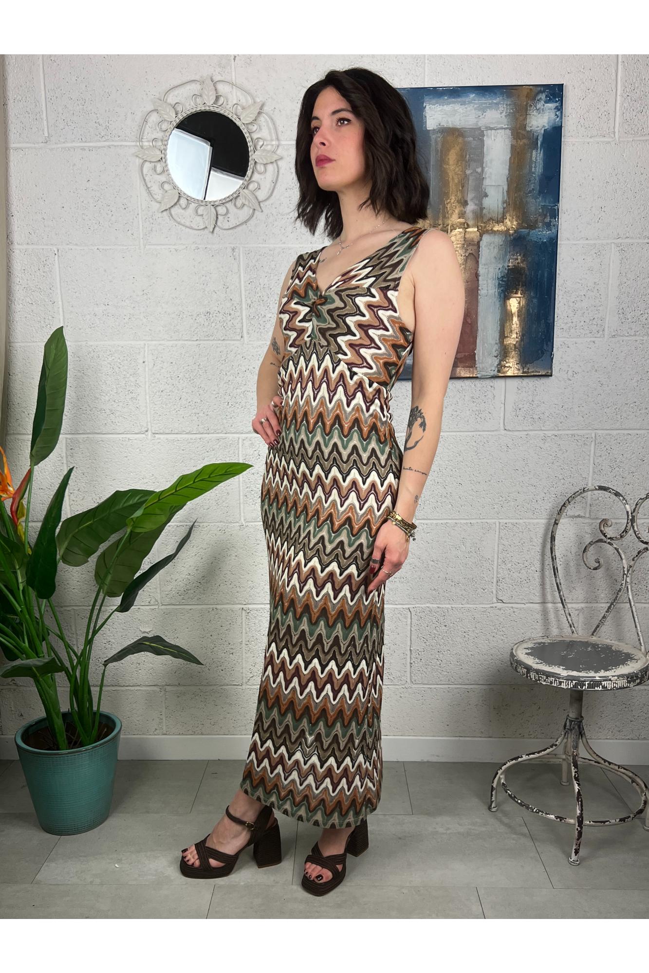 SUSY MIX Abito stile missoni Verde
