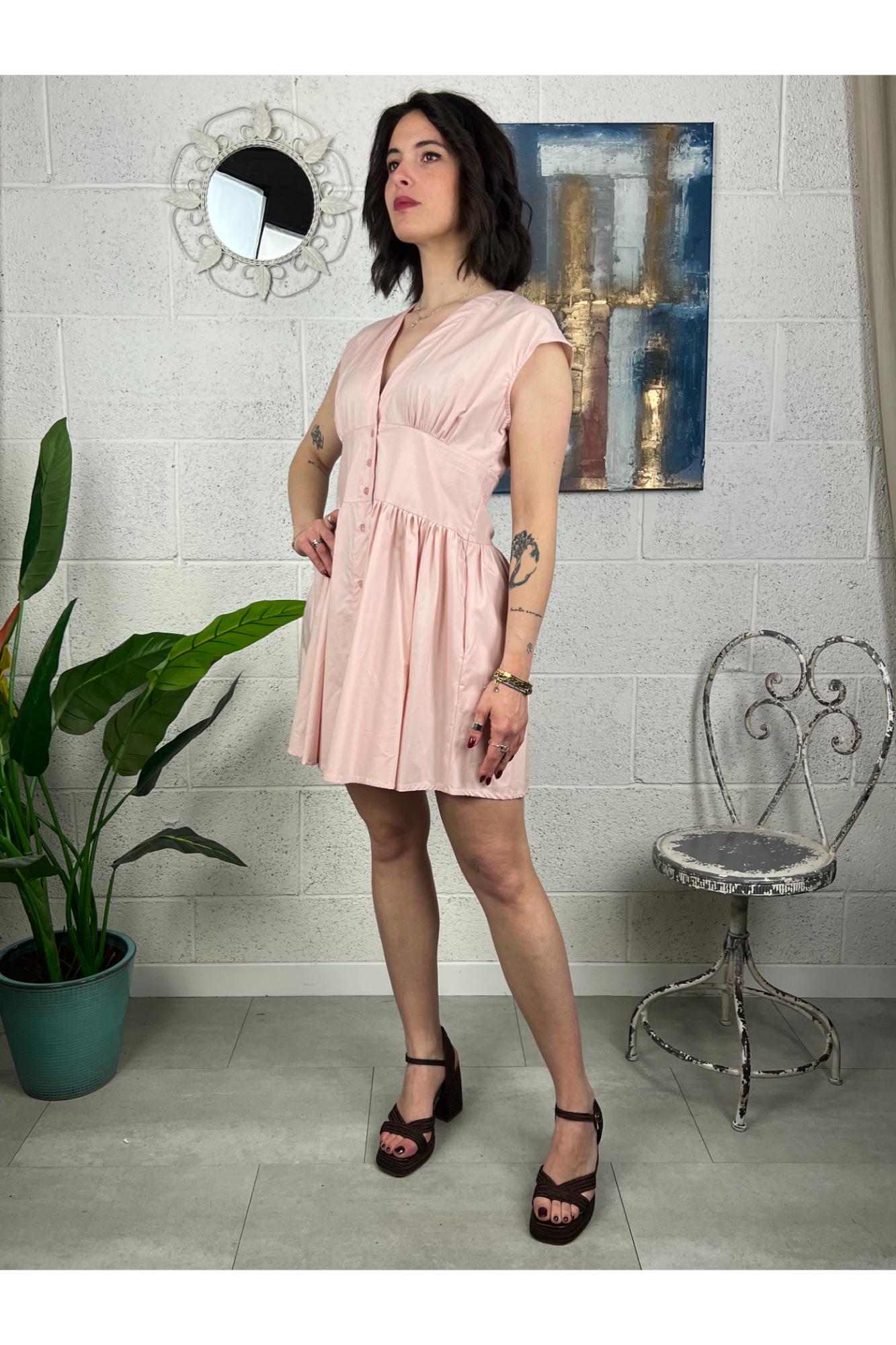 SUSY MIX Abito a v con bottoni Susy mix Rosa