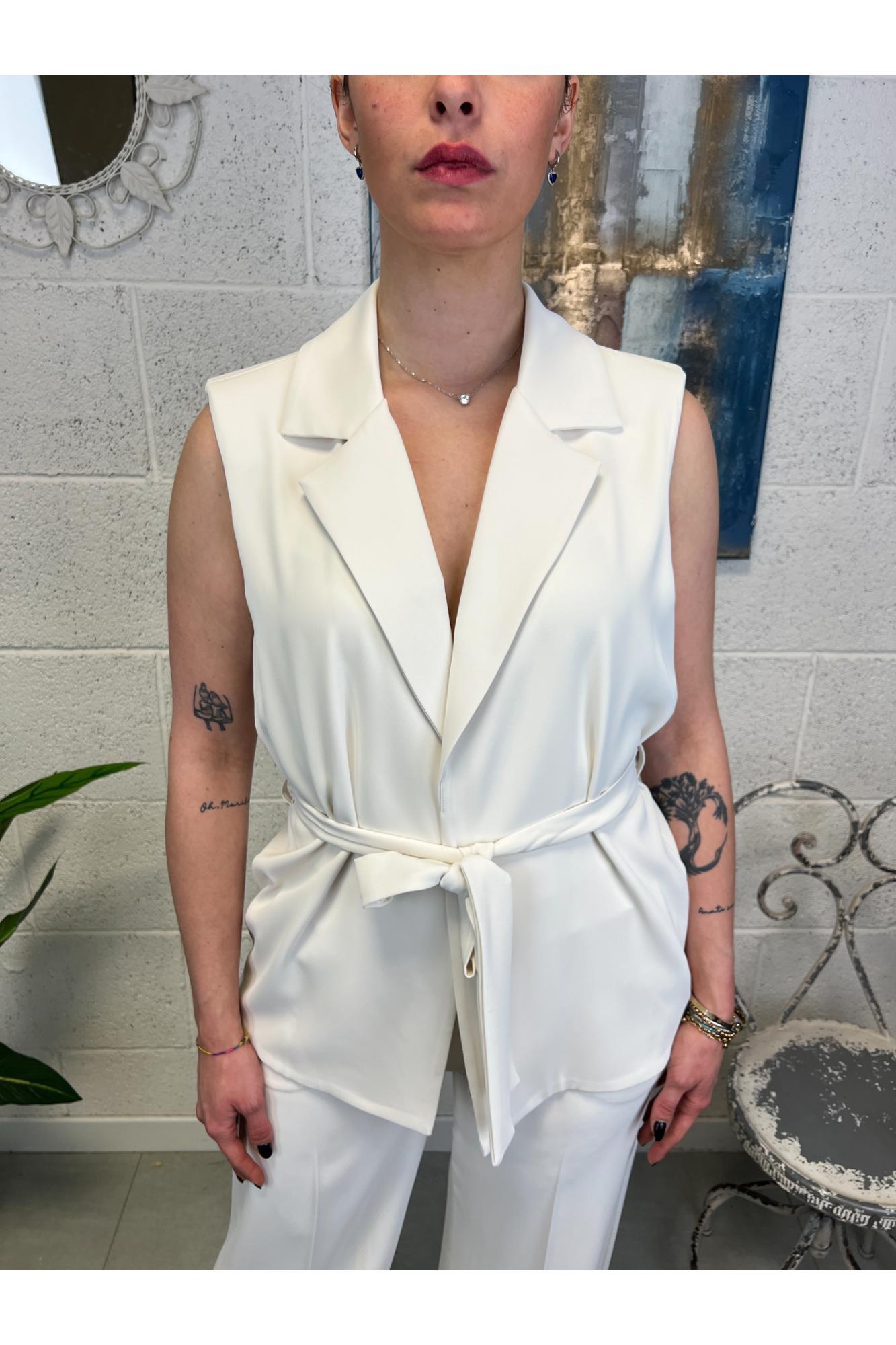 SUSY MIX Completo gilet e pantalone Susy mix Burro