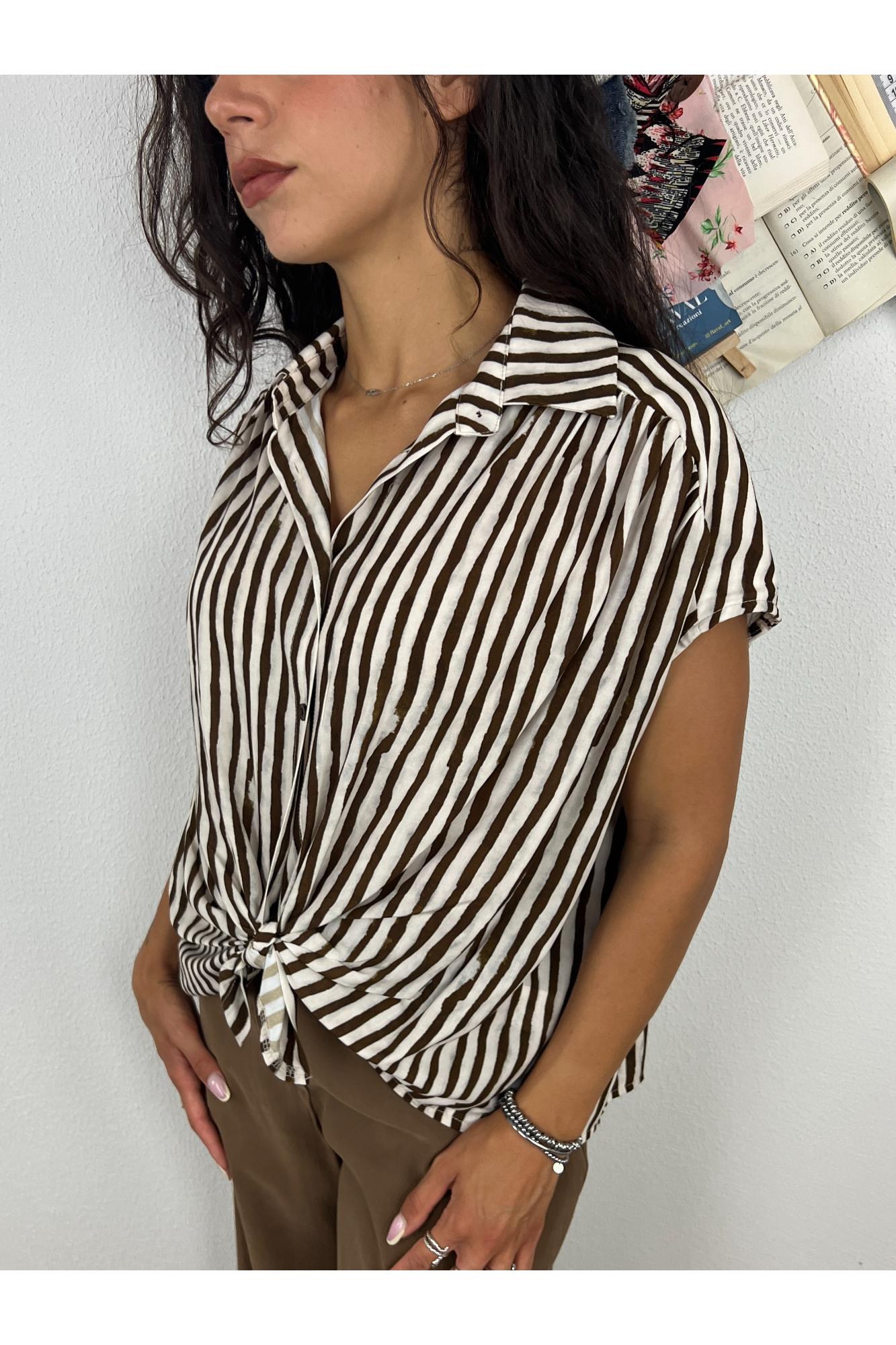 SUSY MIX Camicia rigata Susy mix Moro