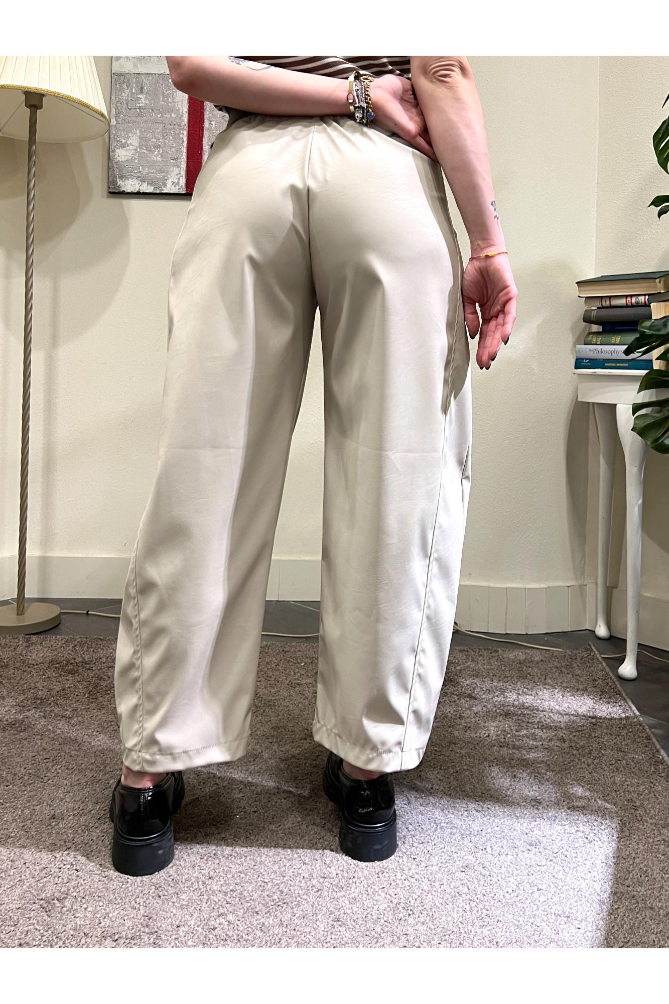 SUSY MIX Pantalone ecopelle Susy mix Latte