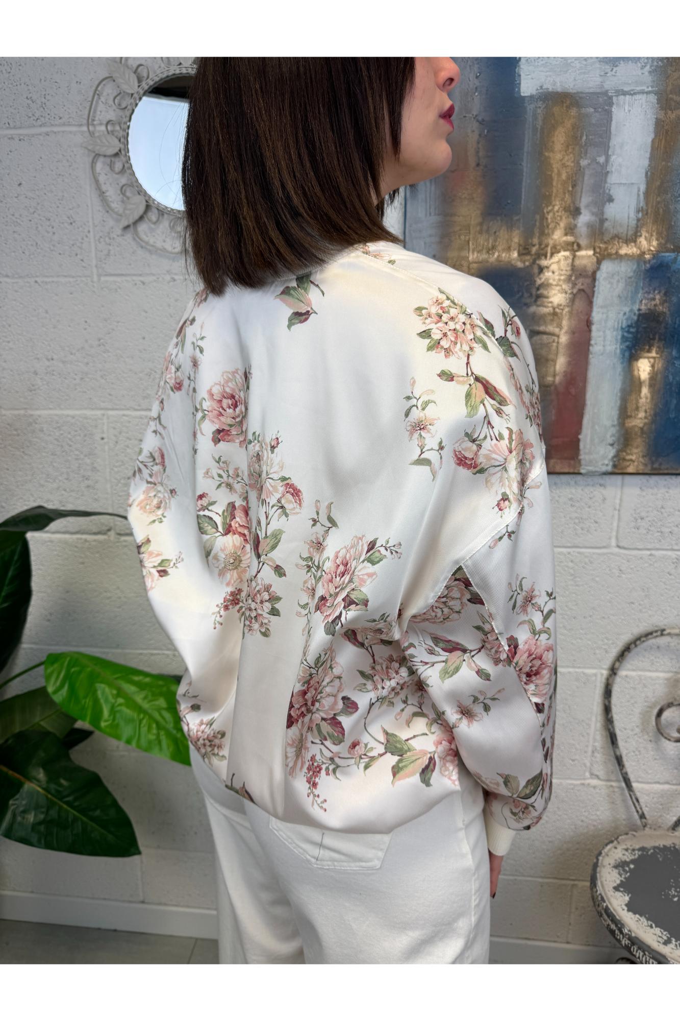 SUSY MIX Bomber fiorato Susy mix Burro