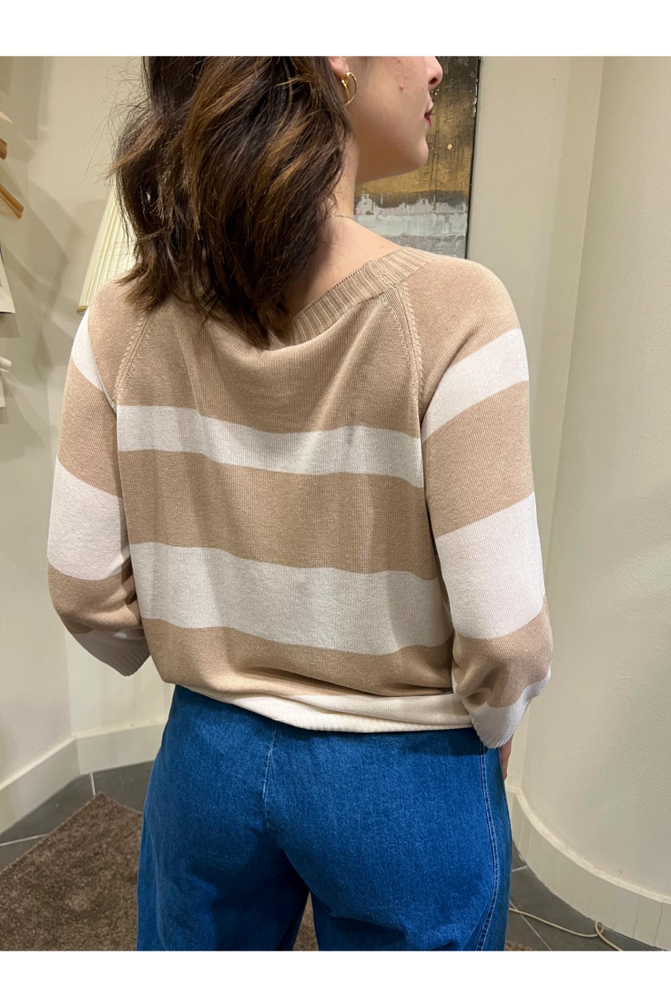 SUSY MIX Maglia rigata Susy mix Beige