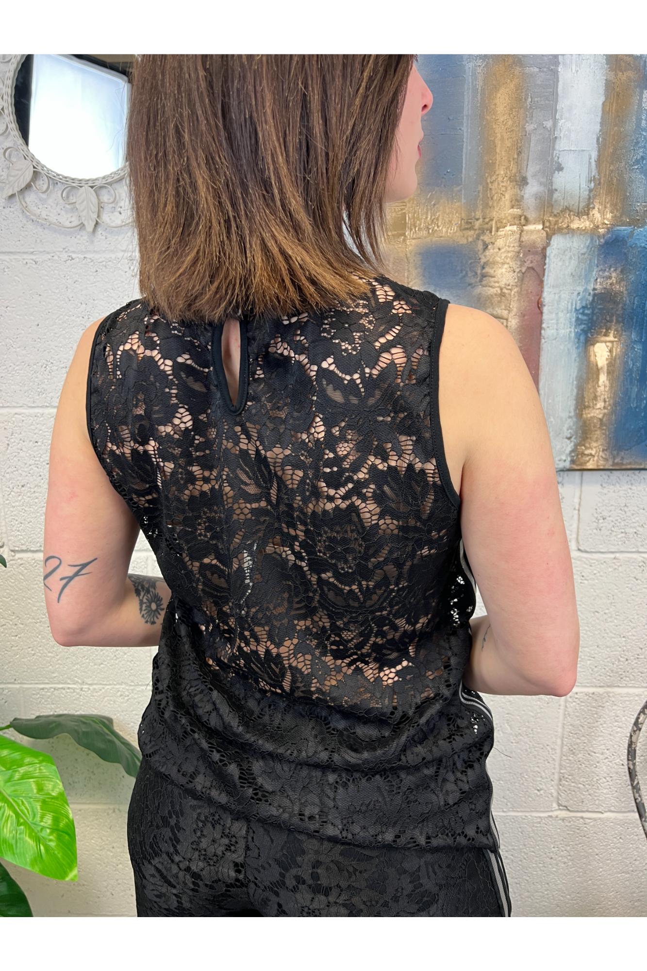 SUSY MIX smanicato di pizzo Nero