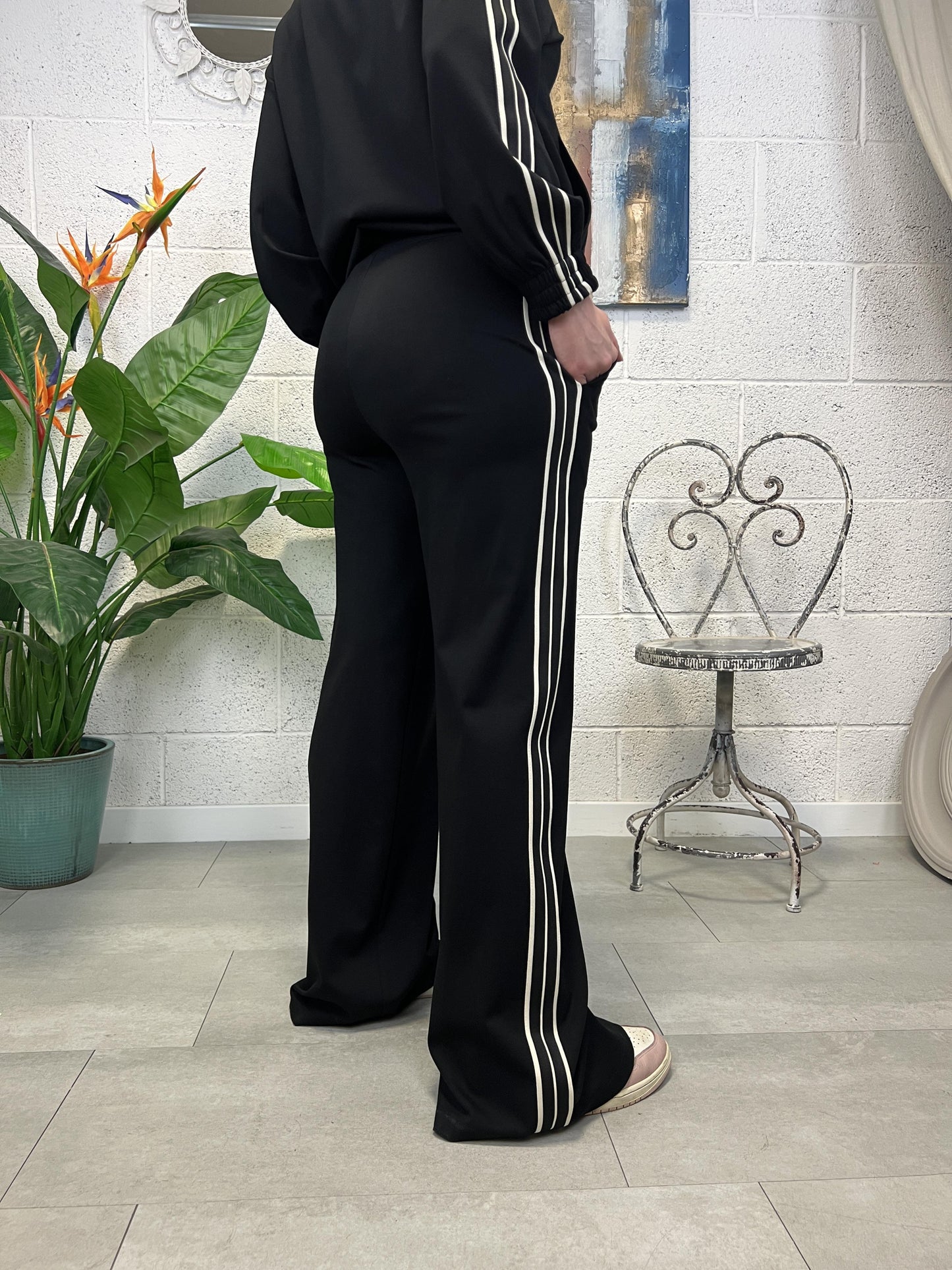 SUSY MIX Pantalone con bande Susy mix Nero
