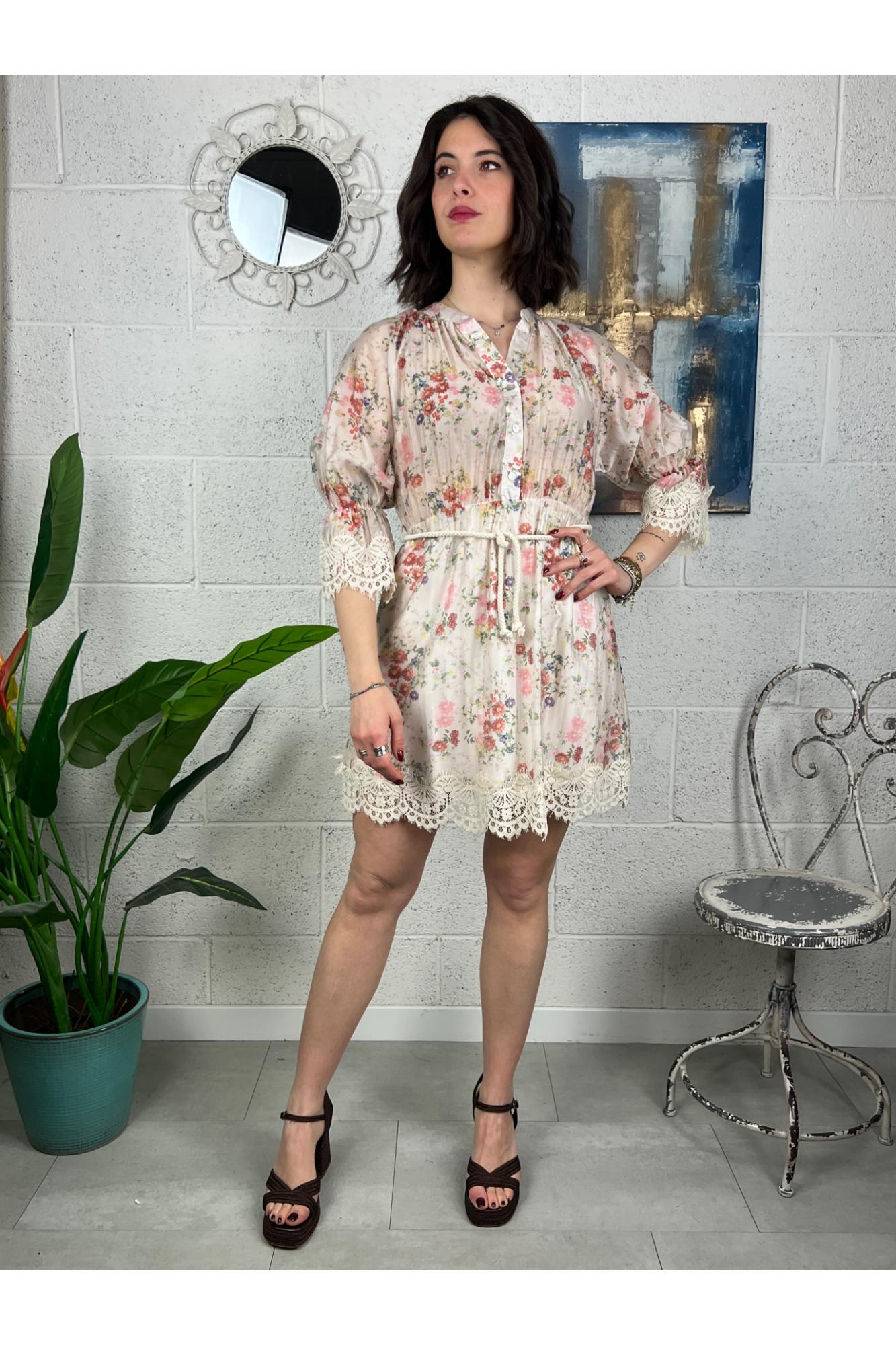 Abito lunga floreale Susy mix