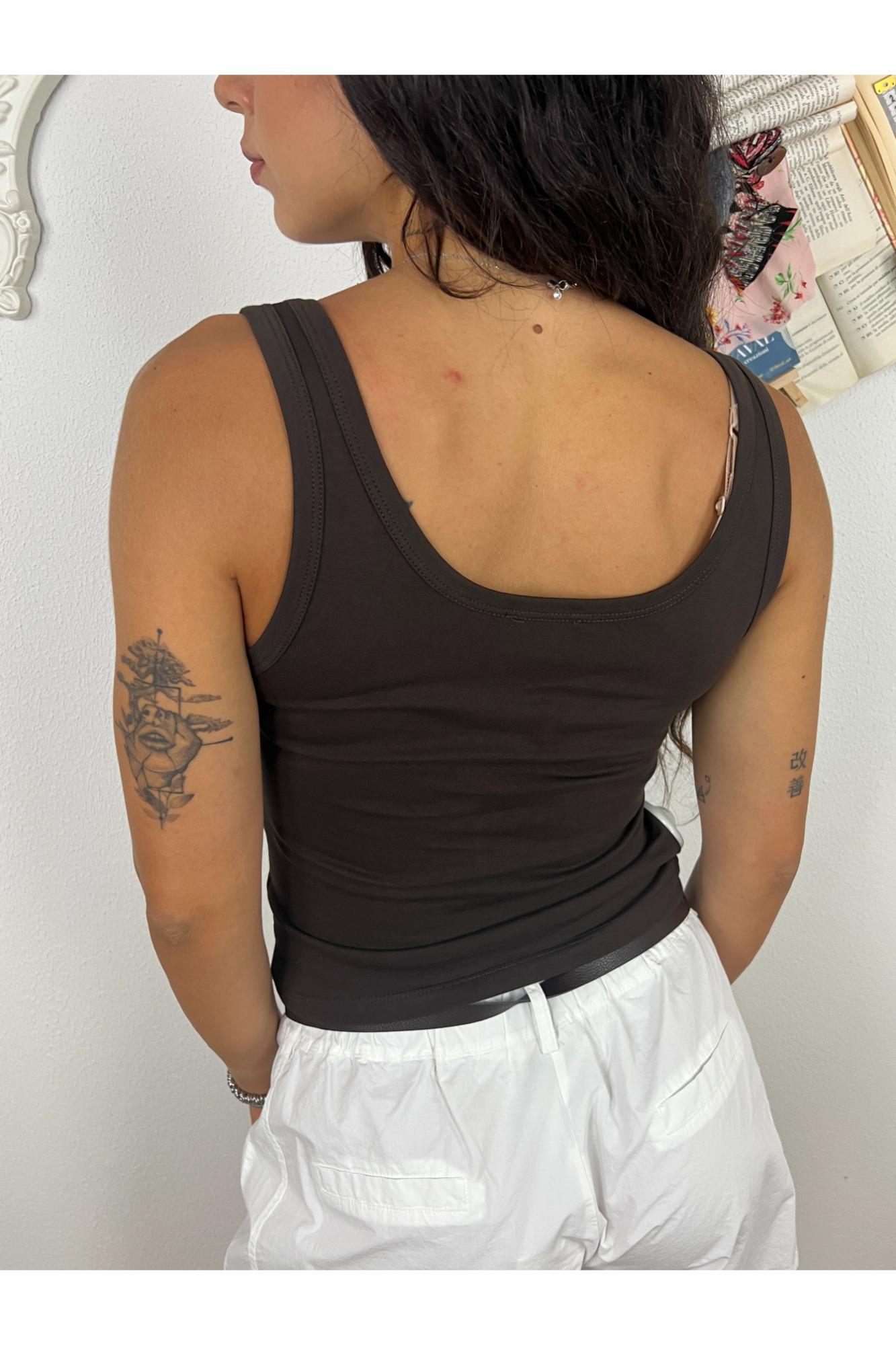 Canottiera con bottoncini Susy mix