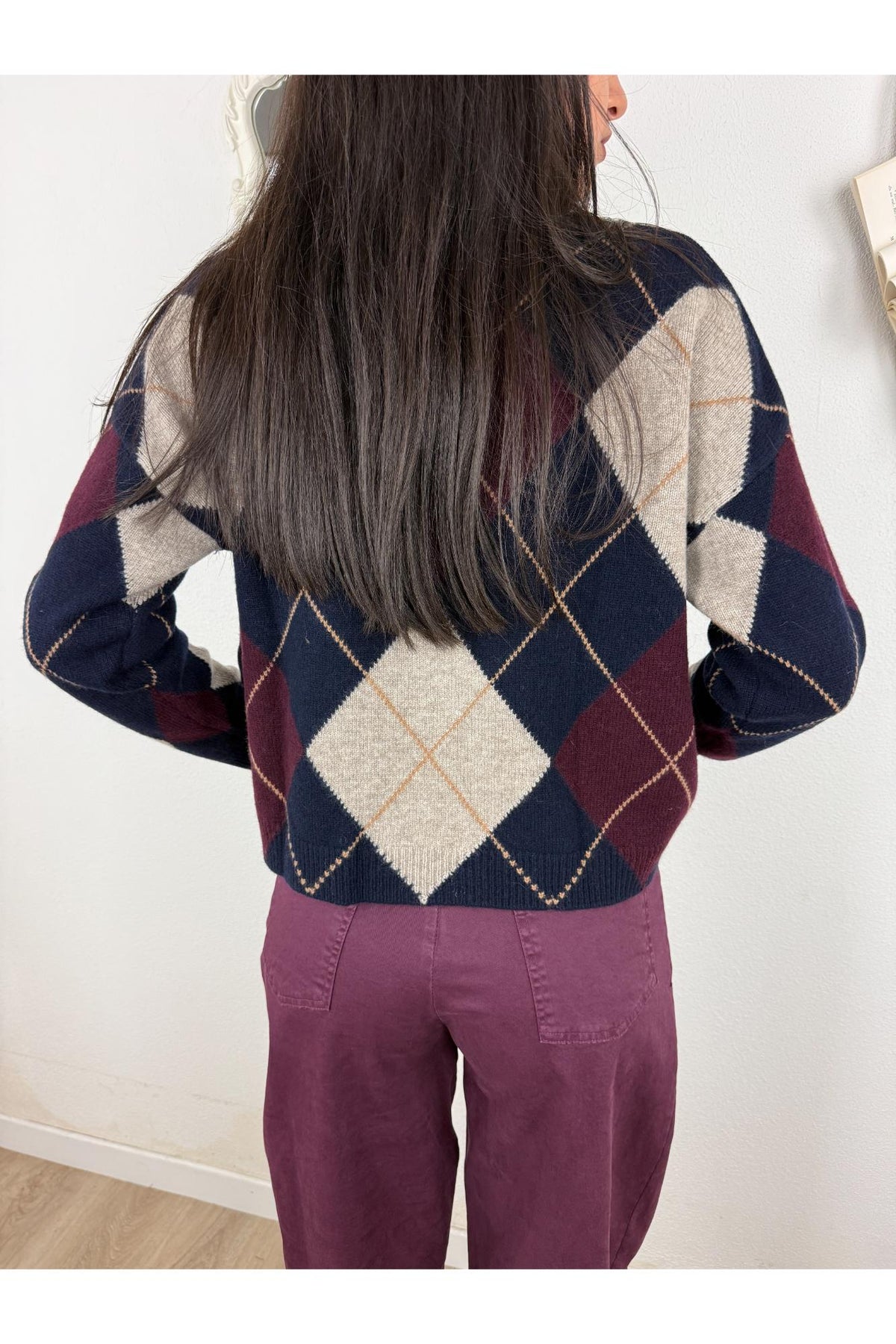 DIXIE Maglione con rombi a scatoletta Dixie Blu