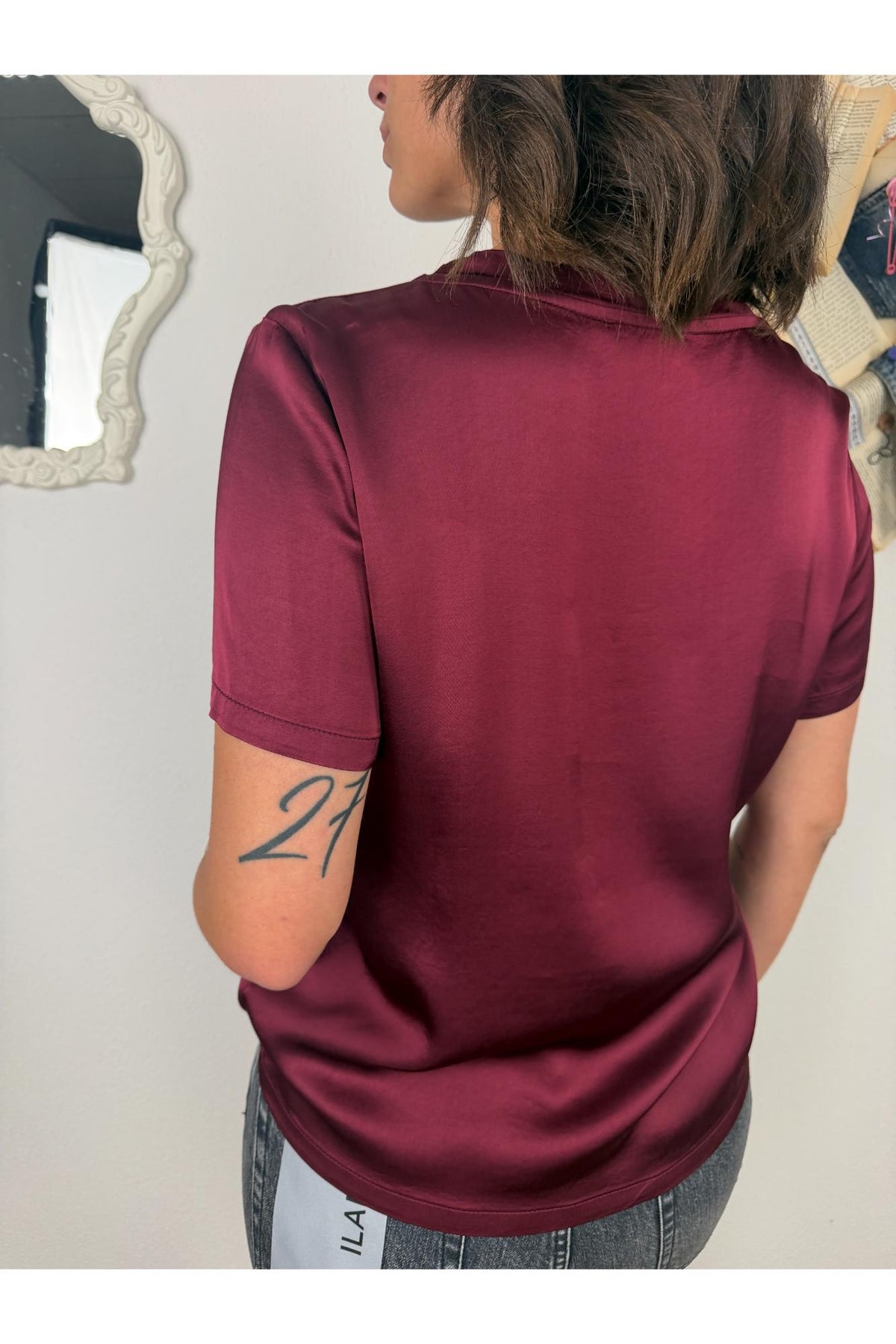 DIXIE Dixie- Maglia manica corta girocollo Vinaccia
