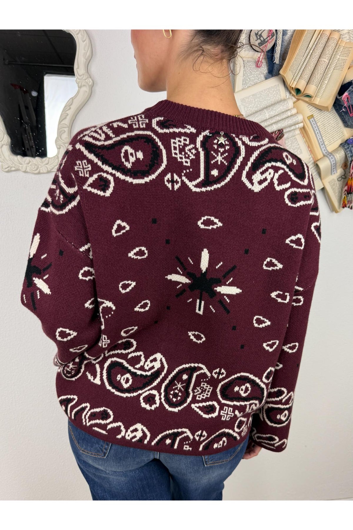 SOUVENIR Maglione fantasia Souvenir Bordeau