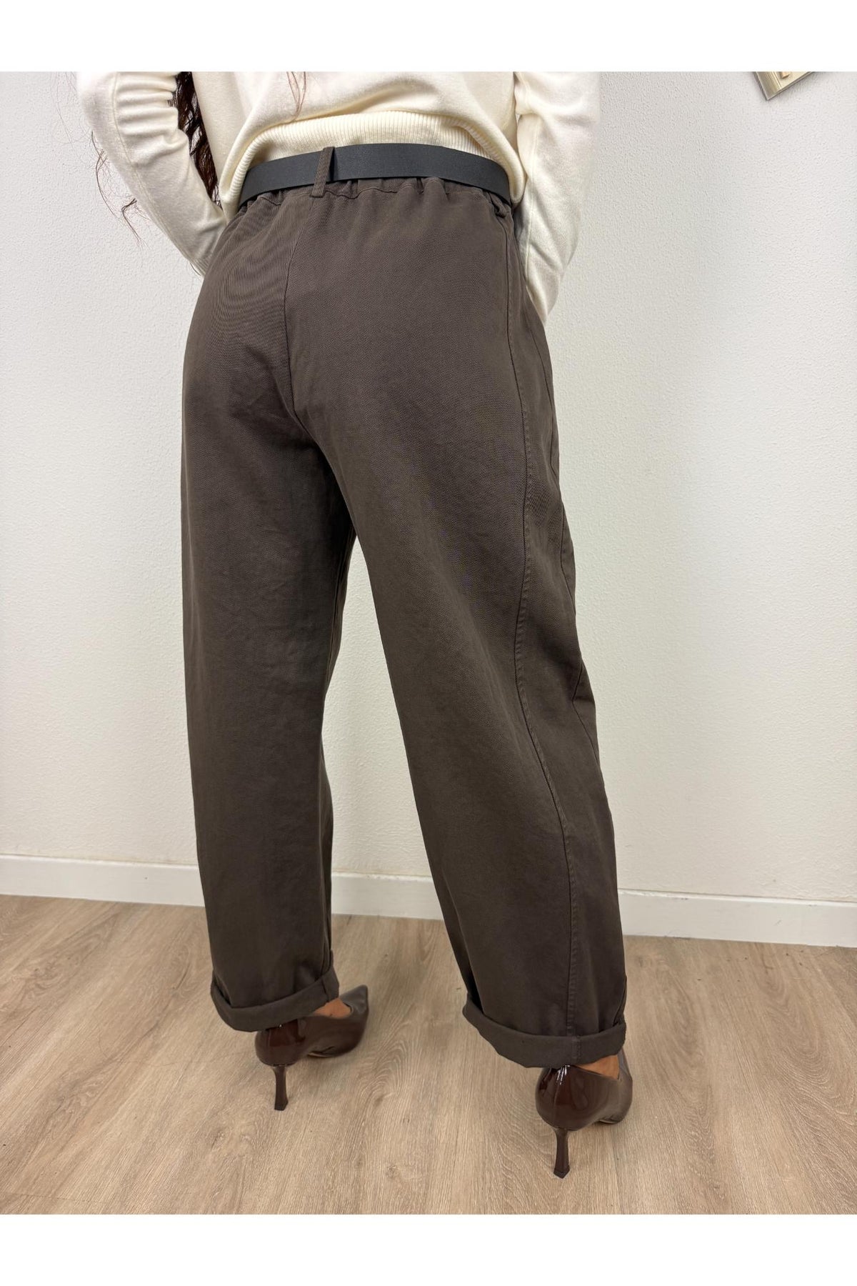 SUSY MIX Pantalone stellina mano pesca Susy mix Moro