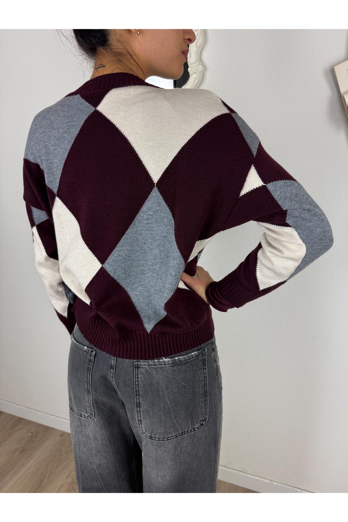 SUSY MIX Cardigan rombi Susy mix Bordeau