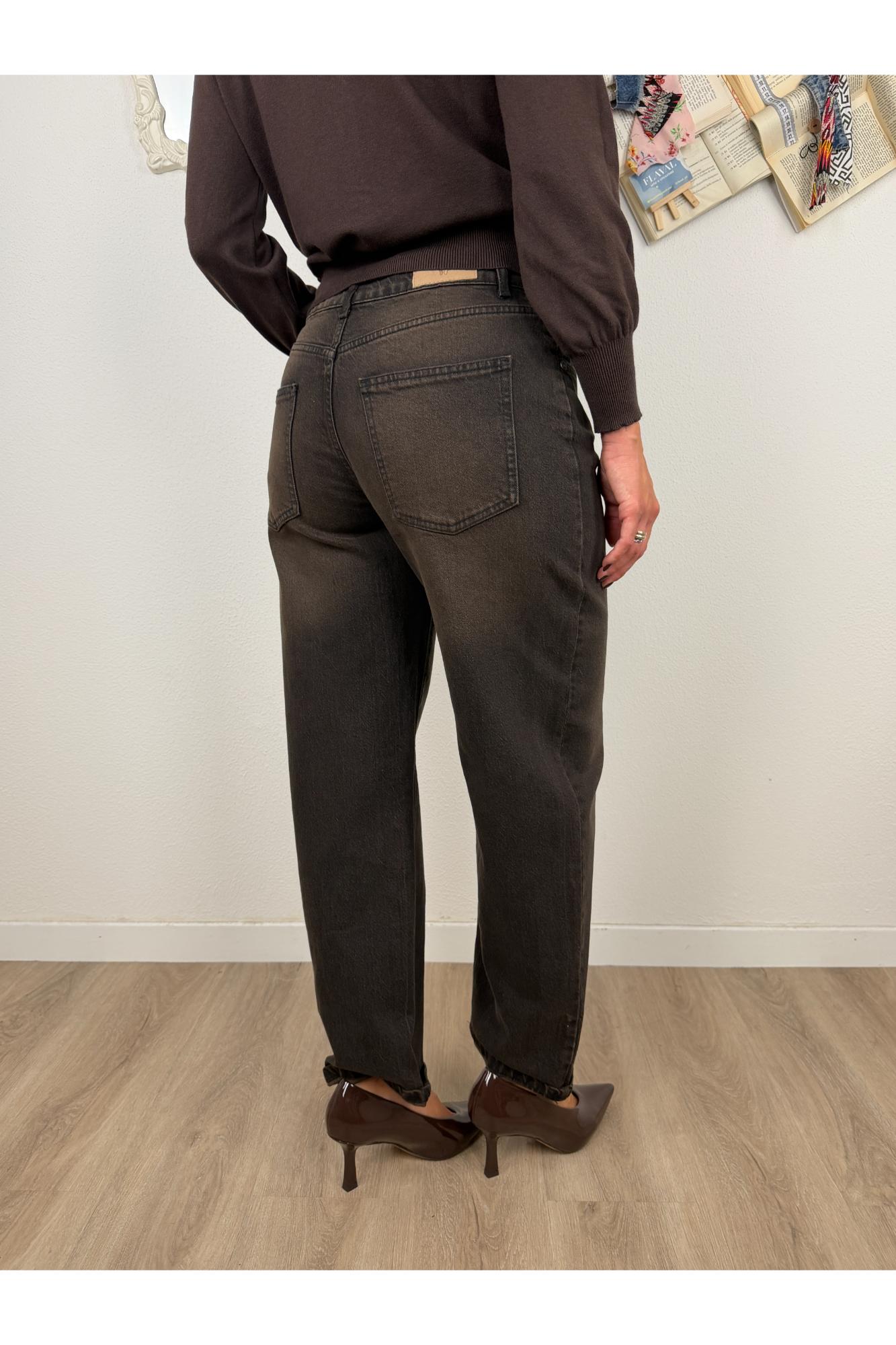 SUSY MIX Jeans baggy scolorito al the Susy mix Nero