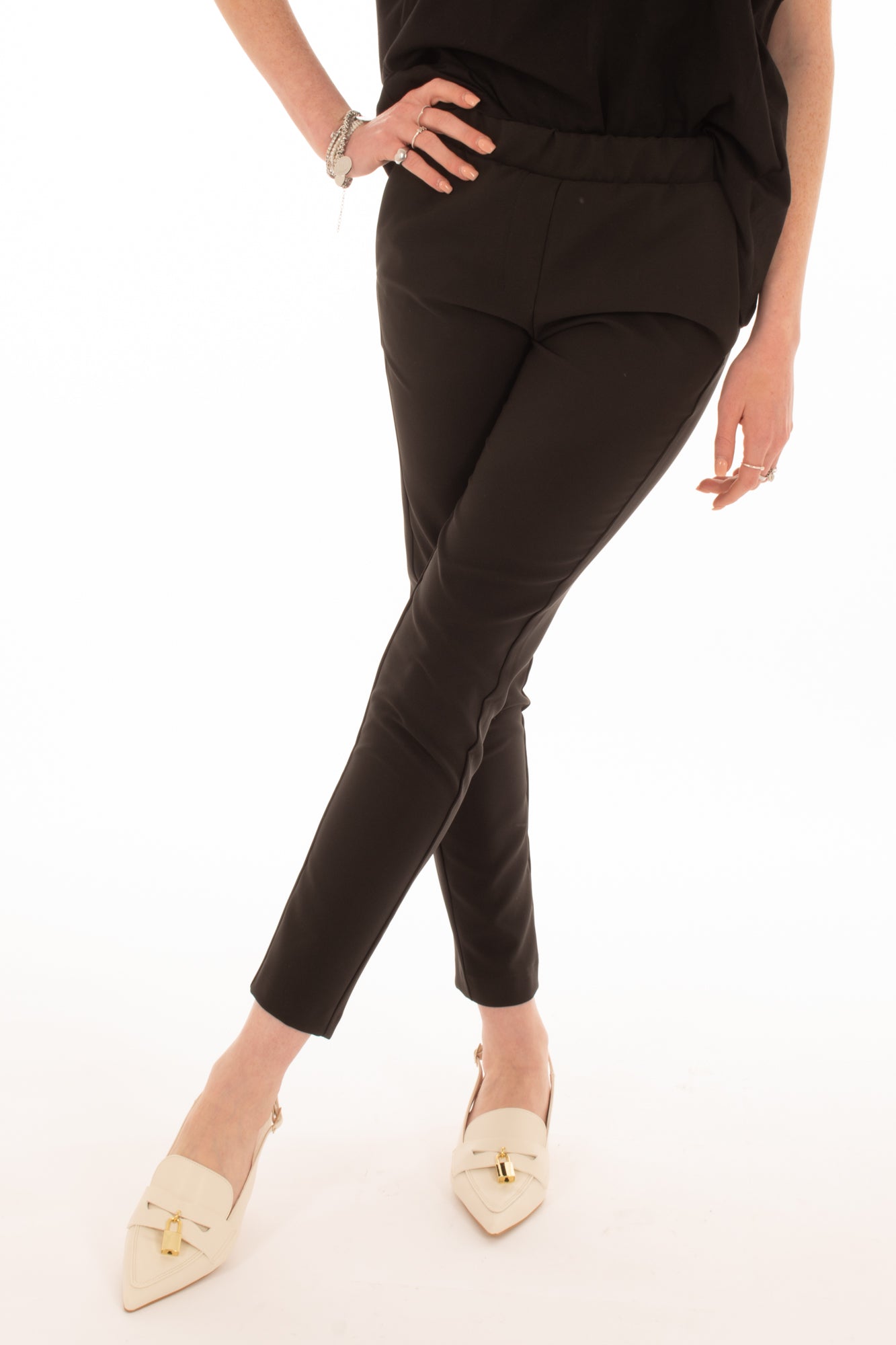 Pantalone tasca a filo elastico Imperial - Nero