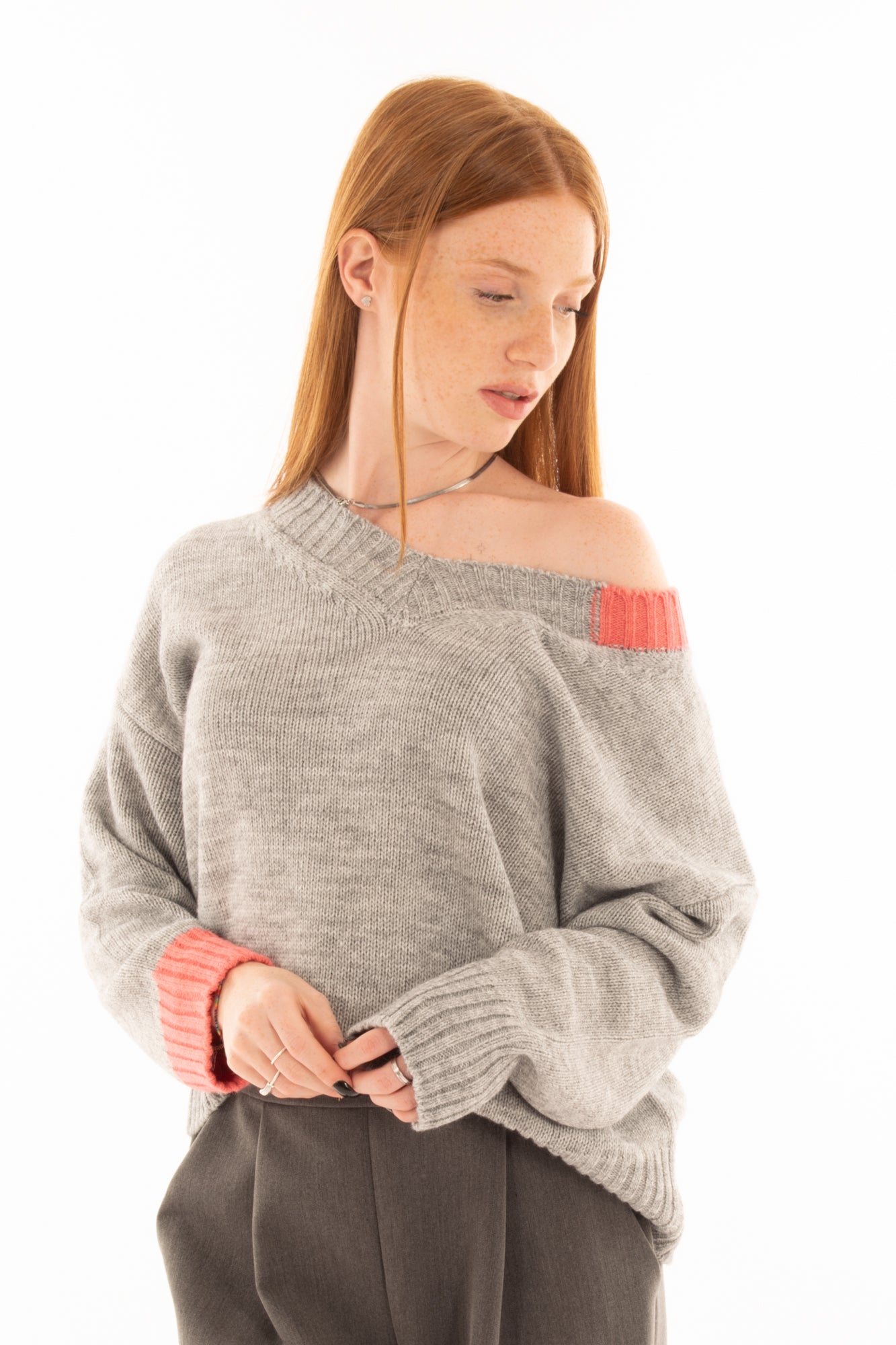 Maglione v Angela Davis- Grigio