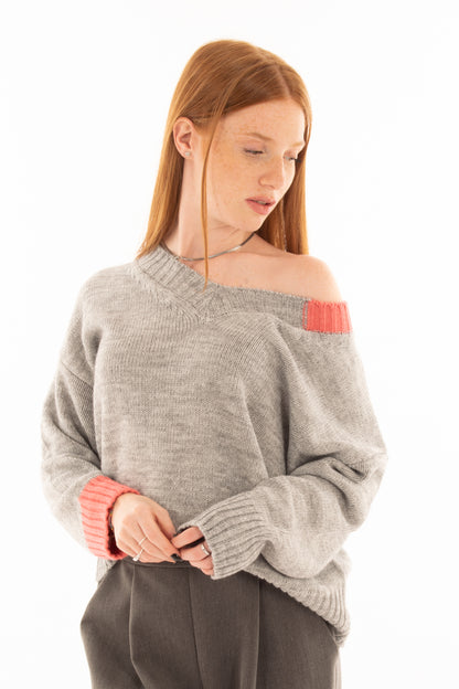 Maglione v Angela Davis- Grigio