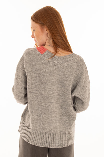 Maglione v Angela Davis- Grigio