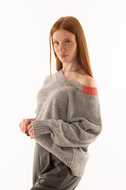 Maglione v Angela Davis- Grigio