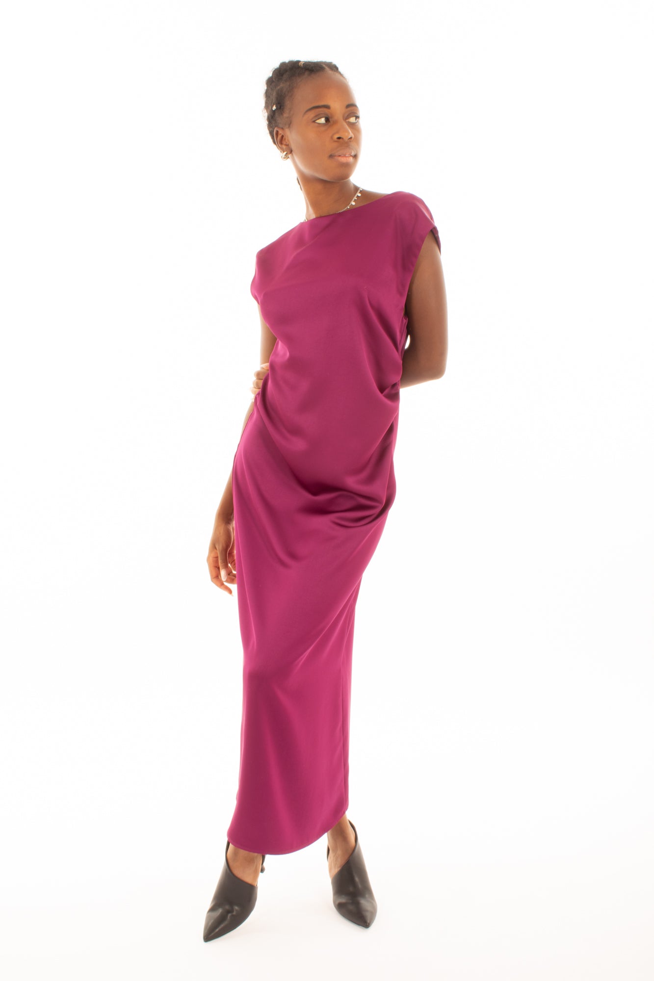 Abito con drappeggio Dixie - Amarena
