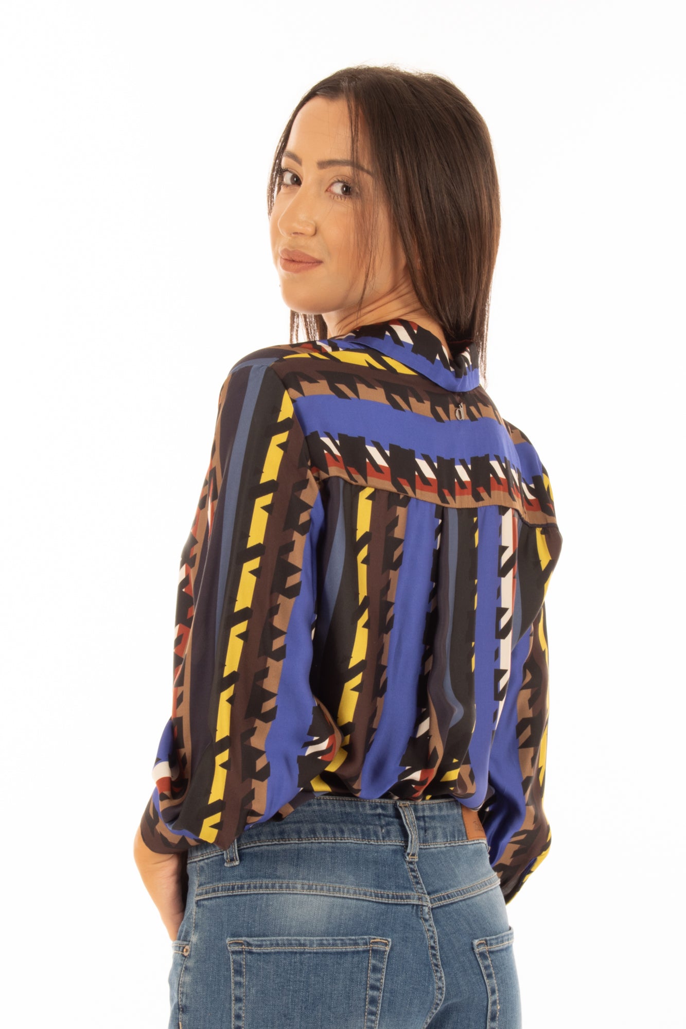 Camicia giometrica in Viscosa Dixie - Multicolor