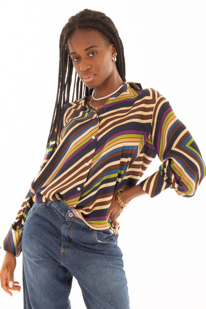 Camicia rigata Dixie -Multicolor