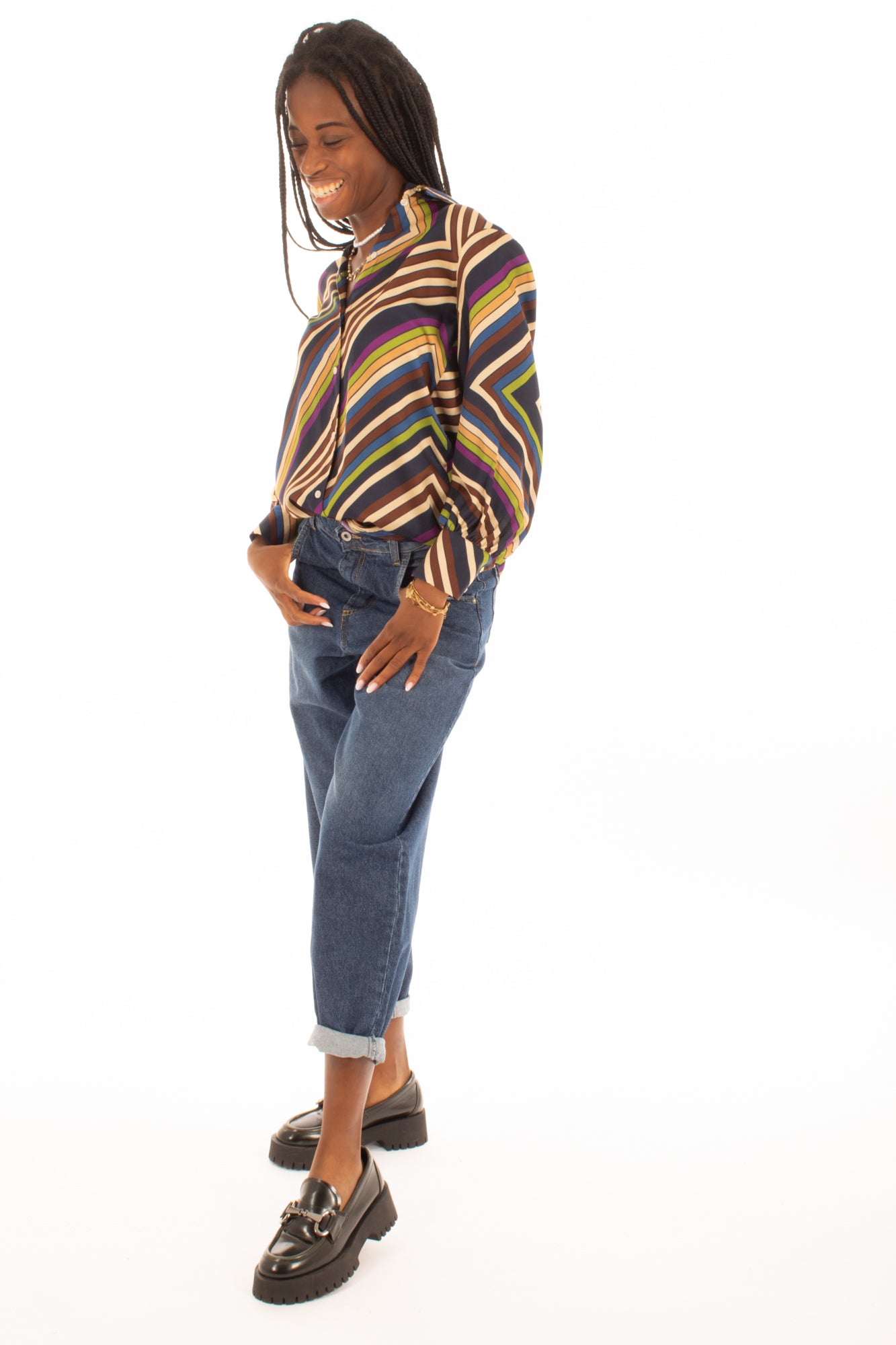 Camicia rigata Dixie -Multicolor