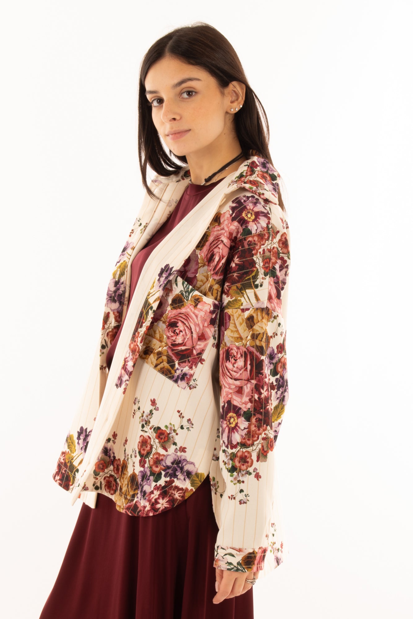 Camicia fiorata Dixie - Panna