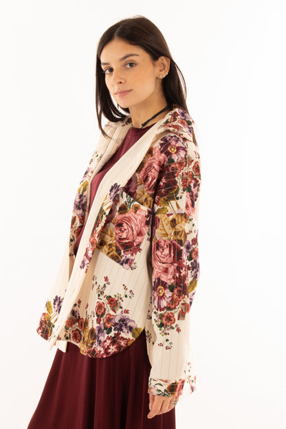 Camicia fiorata Dixie - Panna